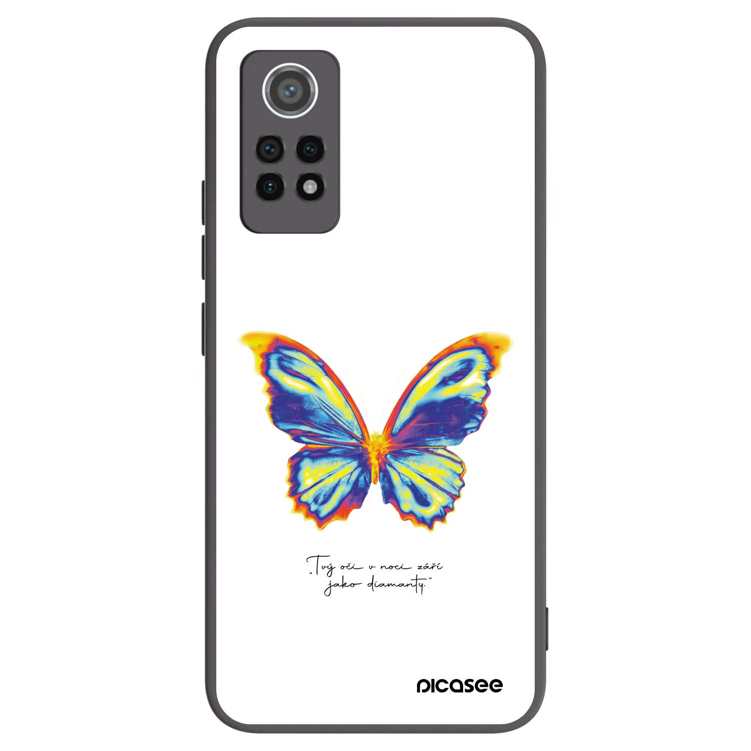 Picasee Μαύρη θήκη σιλικόνης για Xiaomi Redmi Note 12 Pro 4G - Diamanty White