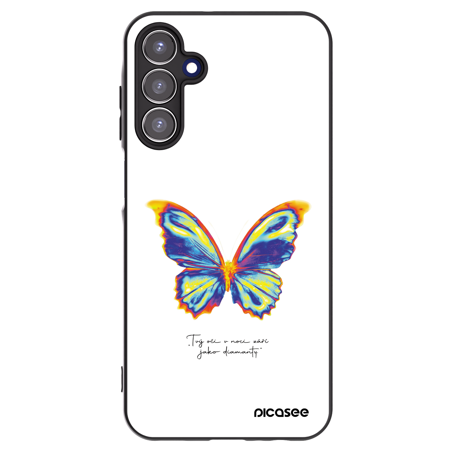 Picasee Μαύρη θήκη σιλικόνης για Samsung Galaxy A15 A156B 5G - Diamanty White