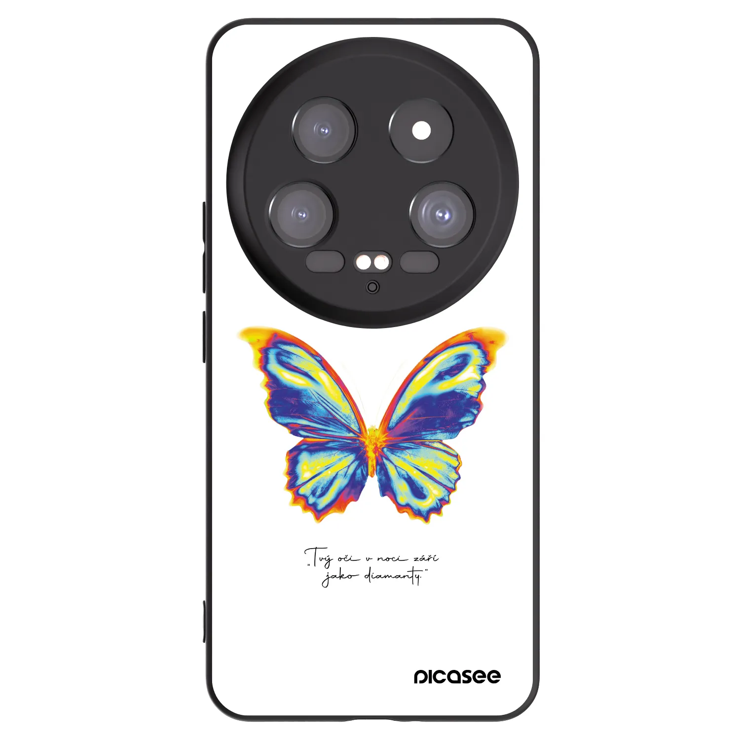 Picasee Μαύρη θήκη σιλικόνης για Xiaomi 14 Ultra - Diamanty White