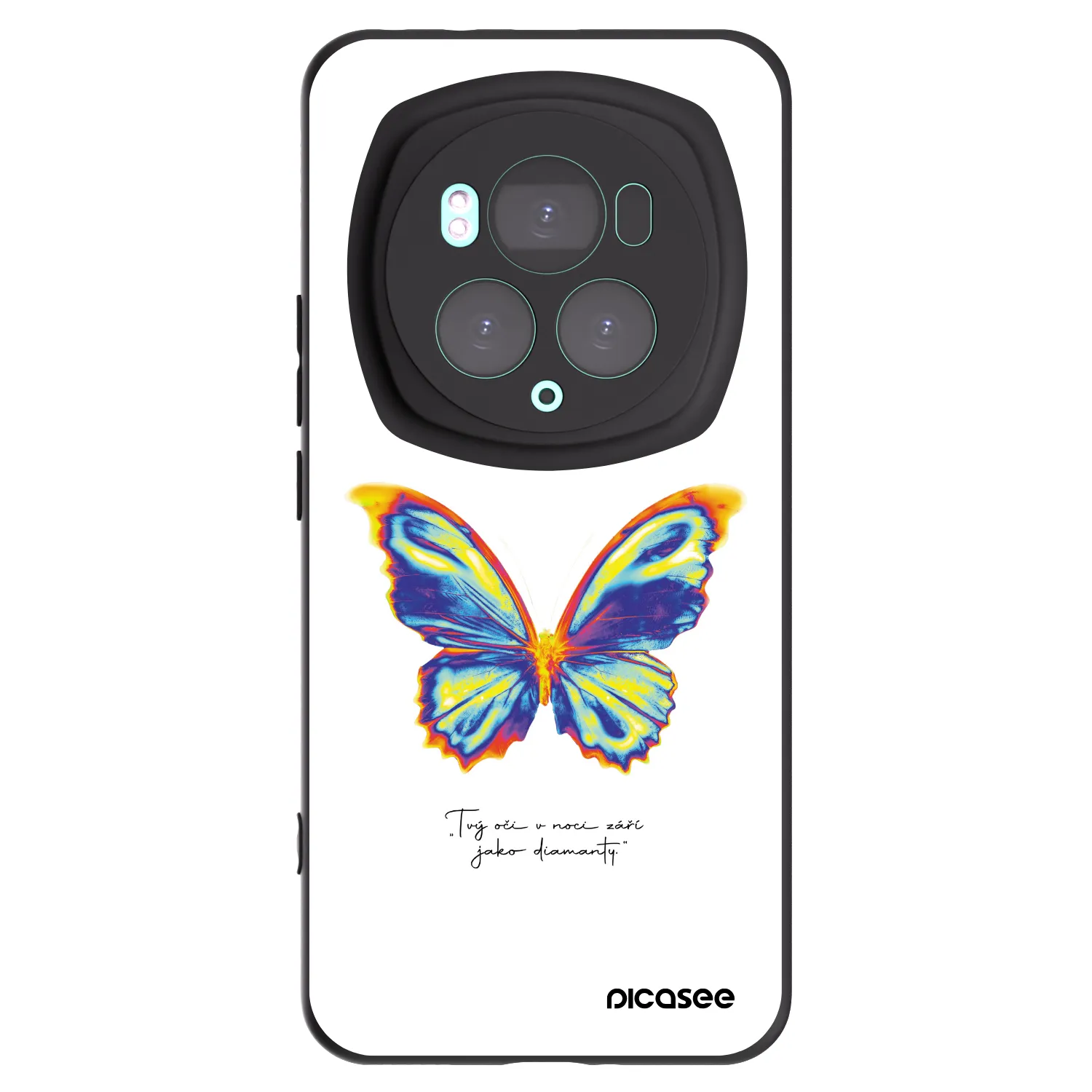 Picasee Μαύρη θήκη σιλικόνης για Honor Magic6 Pro - Diamanty White