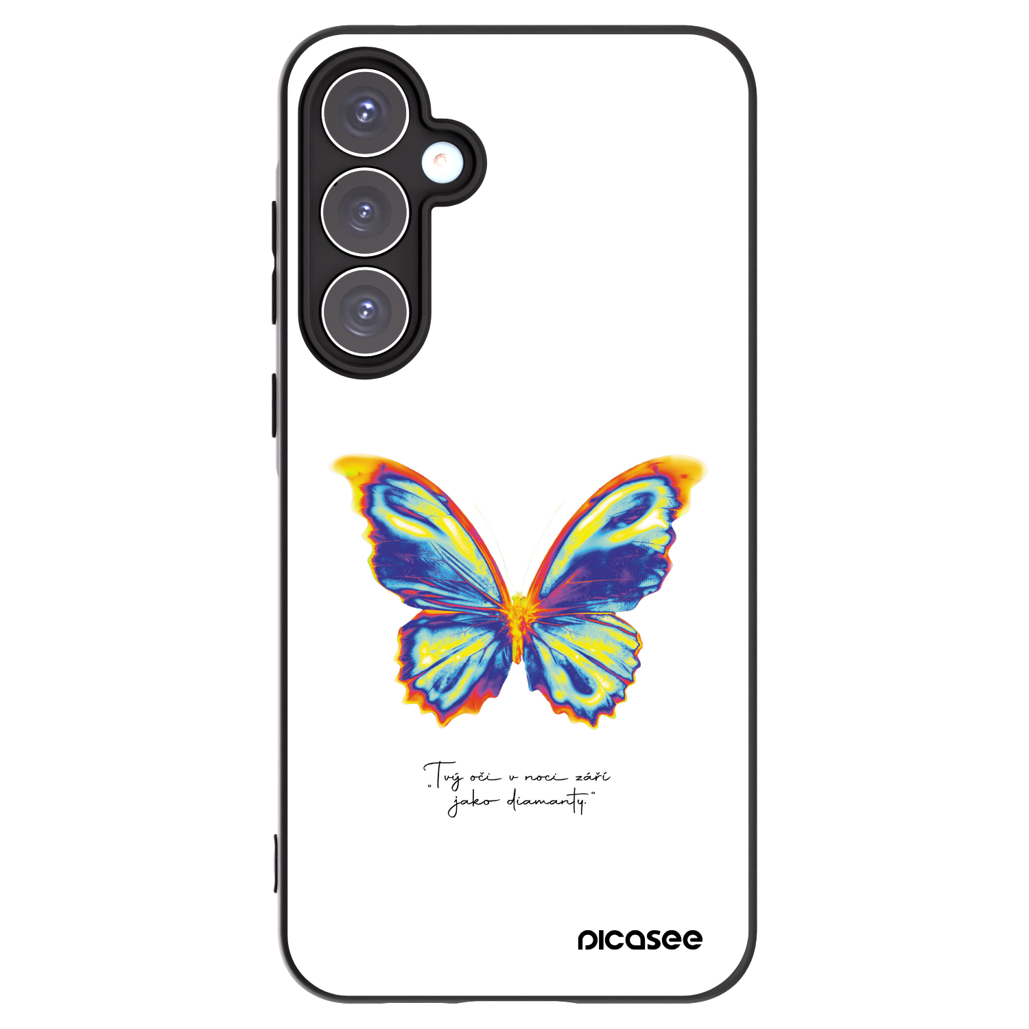 Picasee Μαύρη θήκη σιλικόνης για Samsung Galaxy A55 5G A556B - Diamanty White