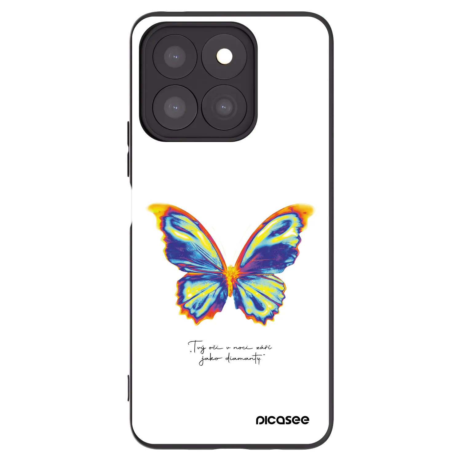 Picasee Μαύρη θήκη σιλικόνης για Honor X8b - Diamanty White