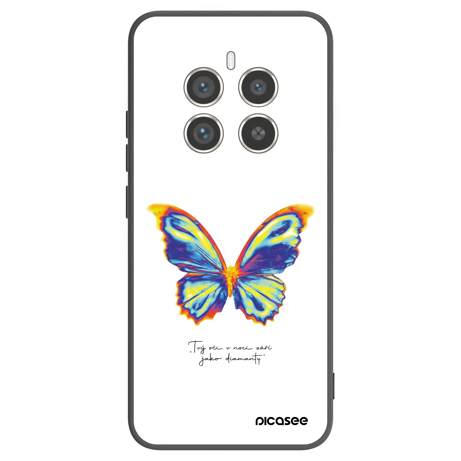 Picasee Μαύρη θήκη σιλικόνης για Realme 12 Pro 5G - Diamanty White