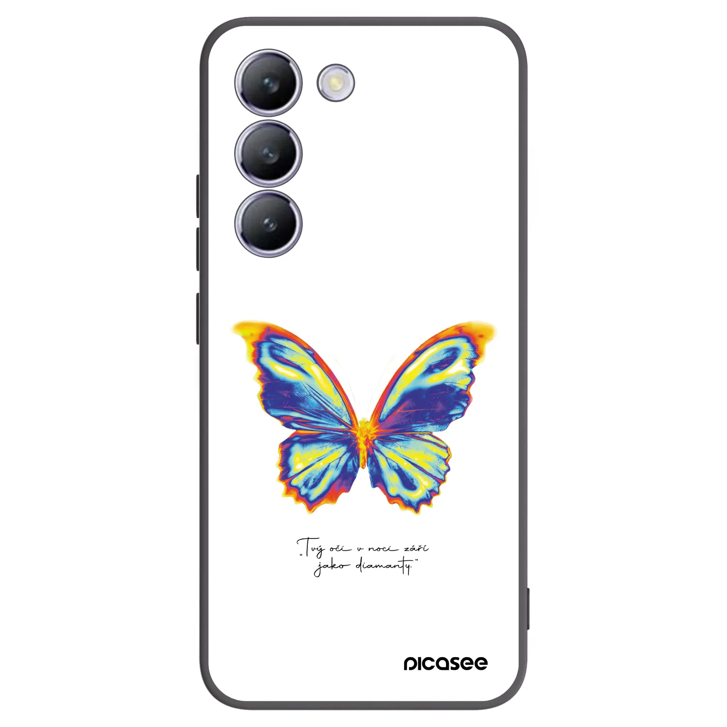 Picasee Μαύρη θήκη σιλικόνης για Vivo V40 SE 5G - Diamanty White