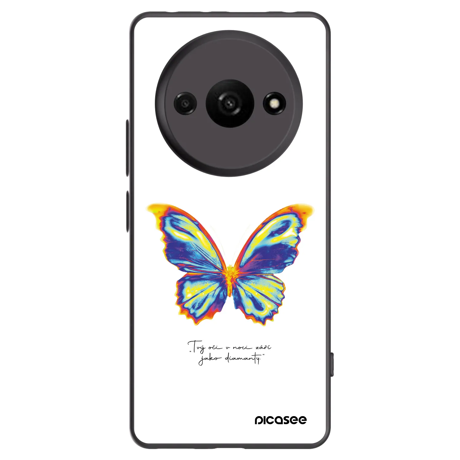 Picasee Μαύρη θήκη σιλικόνης για Xiaomi Redmi A3 - Diamanty White