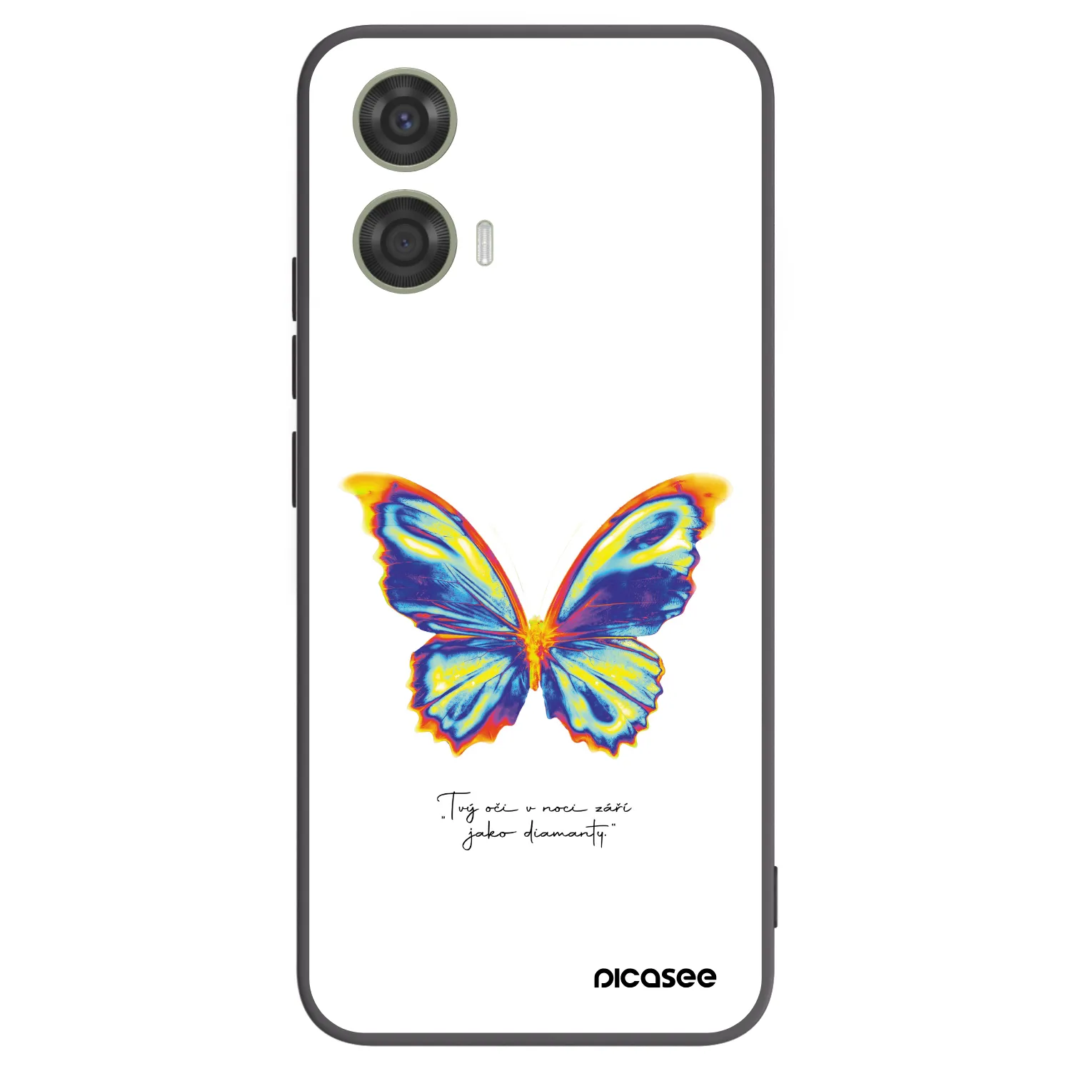 Picasee Μαύρη θήκη σιλικόνης για Motorola Moto G24 - Diamanty White