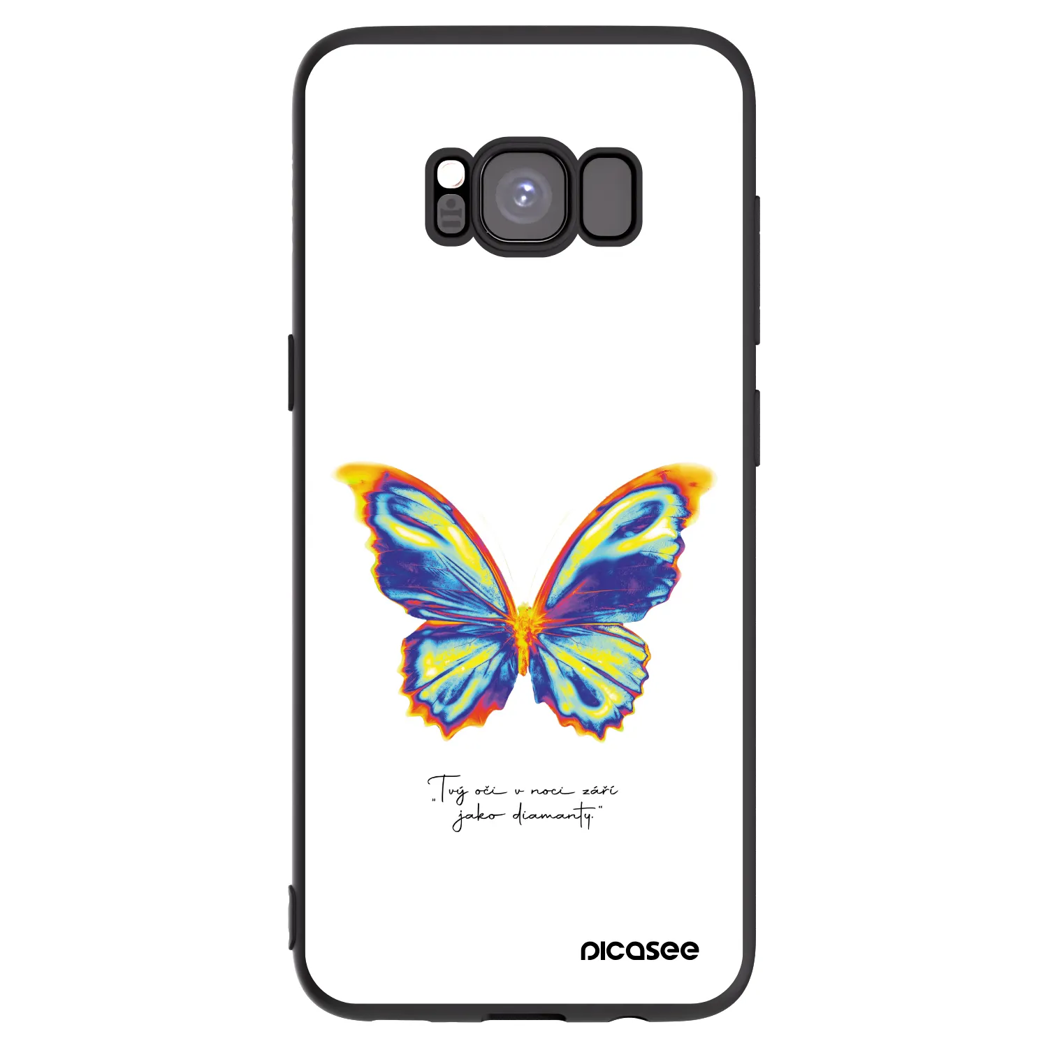 Picasee Μαύρη θήκη σιλικόνης για Samsung Galaxy S8 G950F - Diamanty White