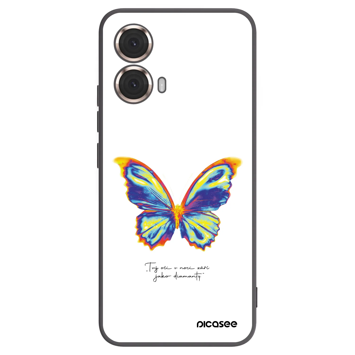 Picasee Μαύρη θήκη σιλικόνης για Motorola Moto G85 - Diamanty White