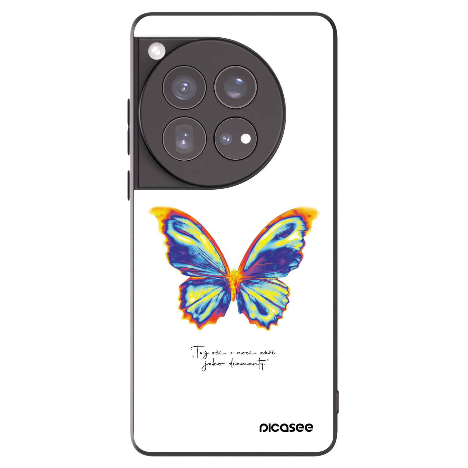 Picasee Μαύρη θήκη σιλικόνης για OnePlus 12 5G - Diamanty White