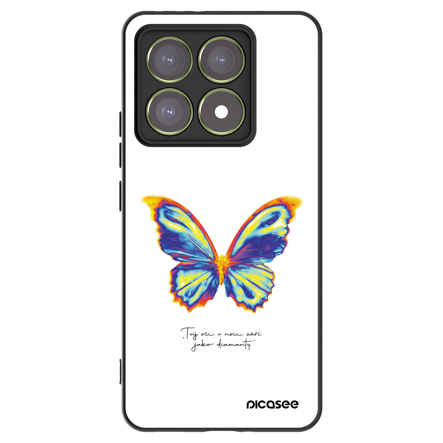 Picasee Μαύρη θήκη σιλικόνης για Xiaomi 14T - Diamanty White