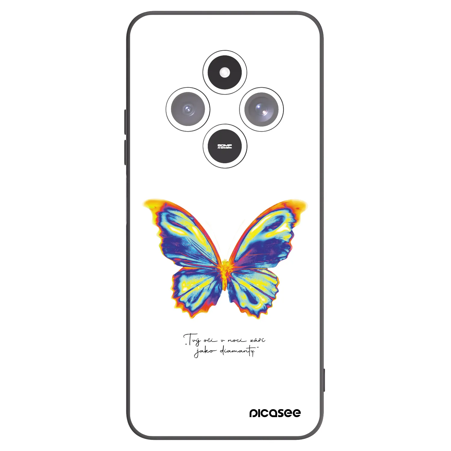 Picasee Μαύρη θήκη σιλικόνης για Xiaomi Redmi 14C - Diamanty White