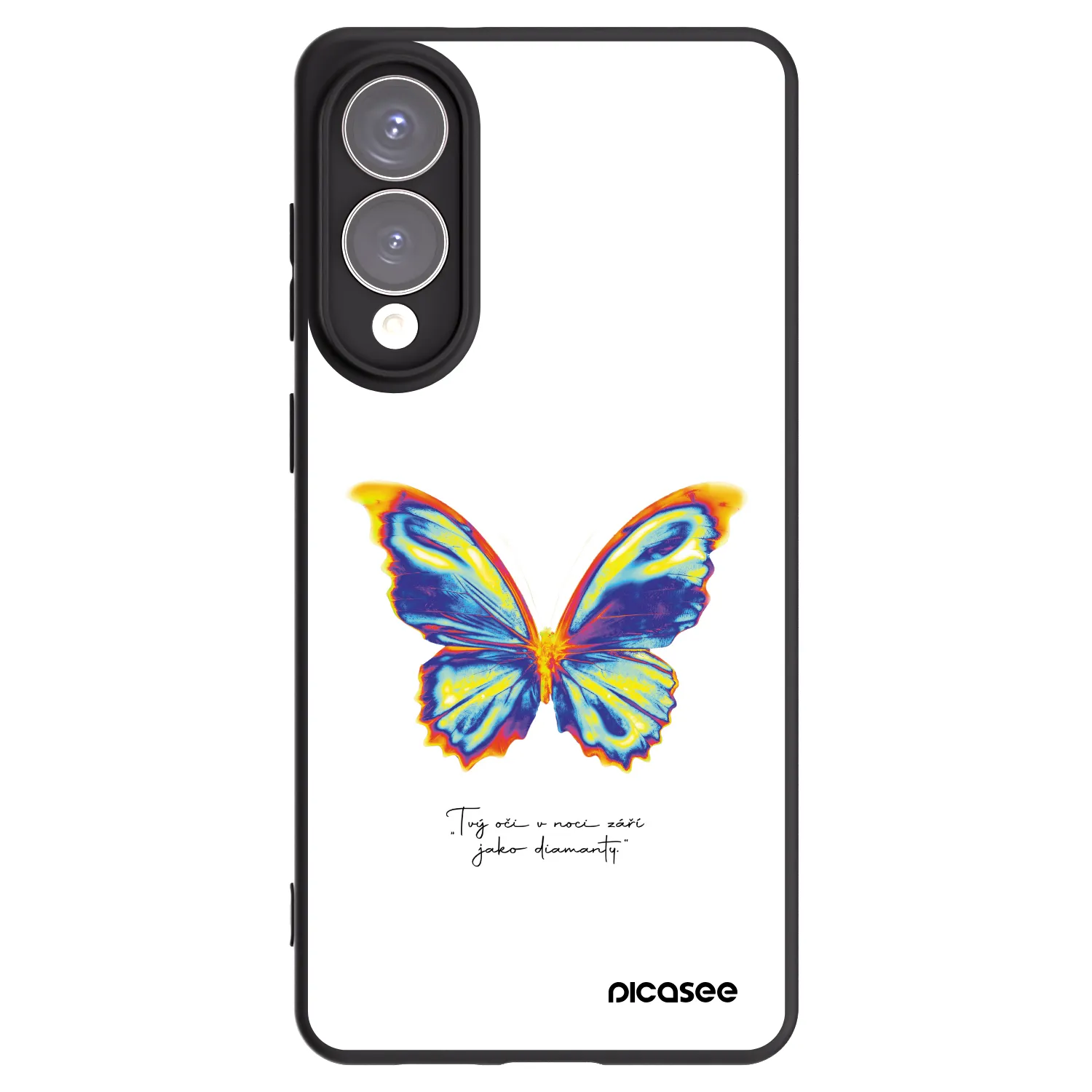 Picasee Μαύρη θήκη σιλικόνης για Samsung Galaxy S25 Edge 5G - Diamanty White