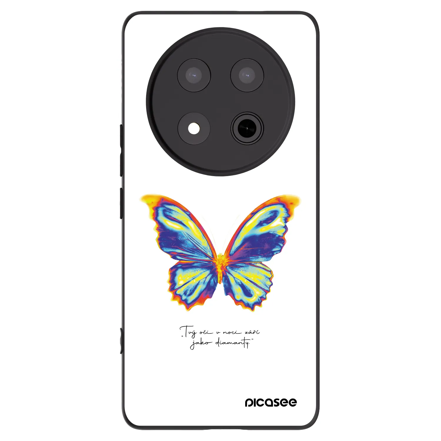 Picasee Μαύρη θήκη σιλικόνης για Honor Magic7 Lite 5G - Diamanty White