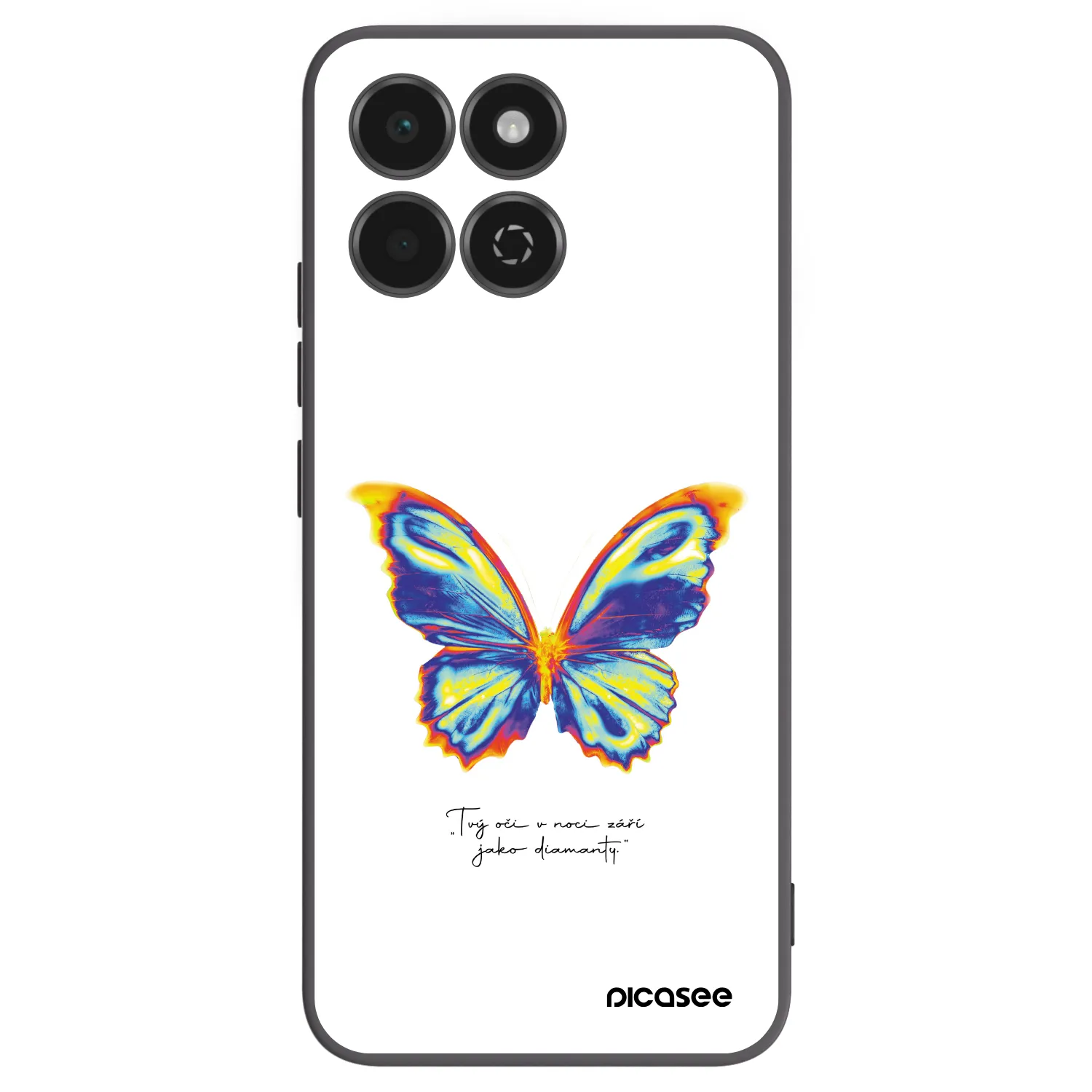 Picasee Μαύρη θήκη σιλικόνης για Honor 200 Smart 5G - Diamanty White