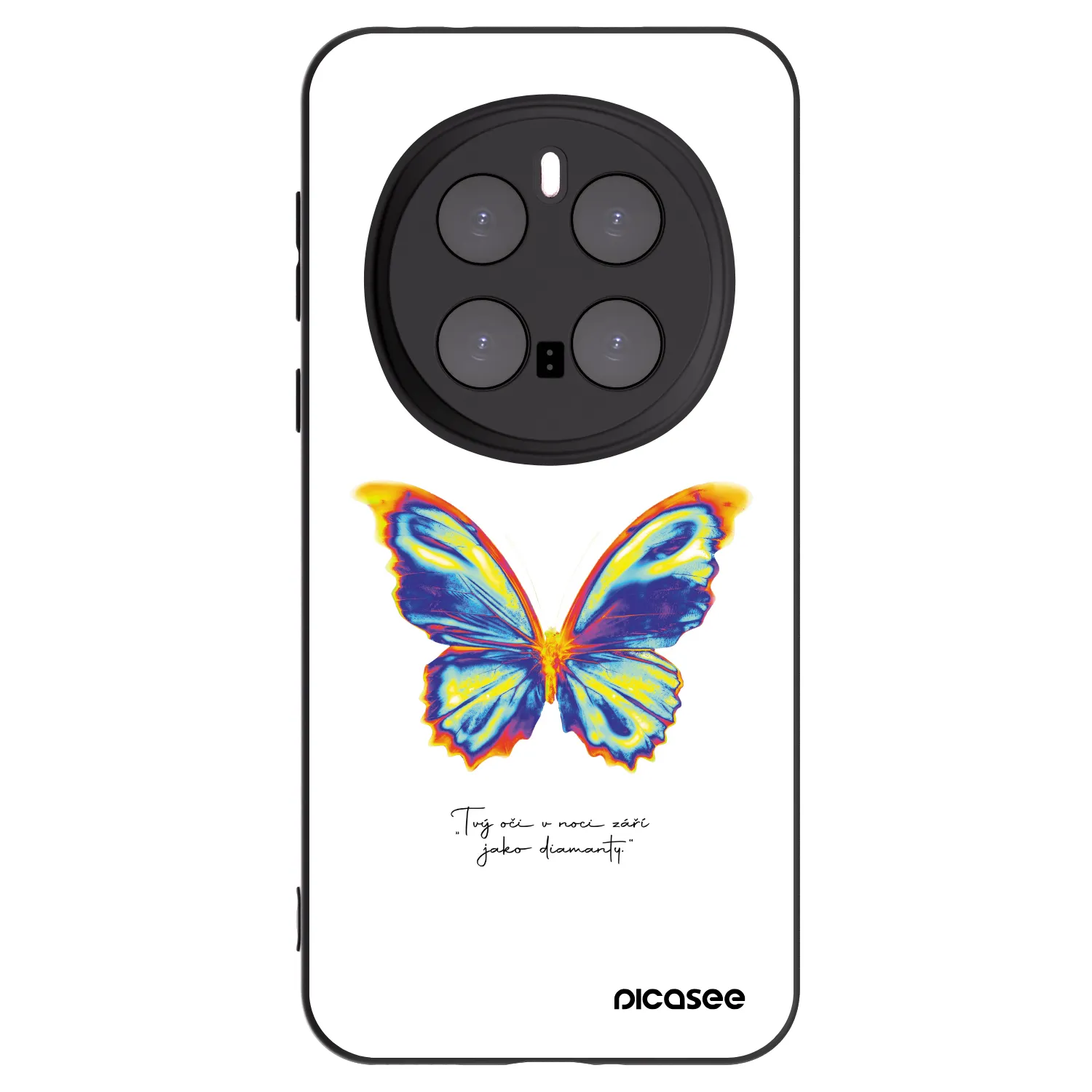 Picasee Μαύρη θήκη σιλικόνης για Honor Magic7 Pro 5G - Diamanty White