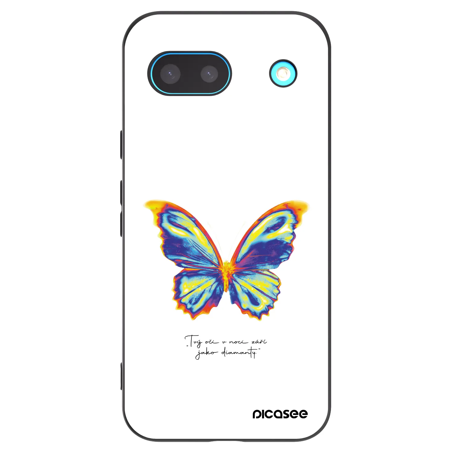 Picasee Μαύρη θήκη σιλικόνης για Google Pixel 8a - Diamanty White