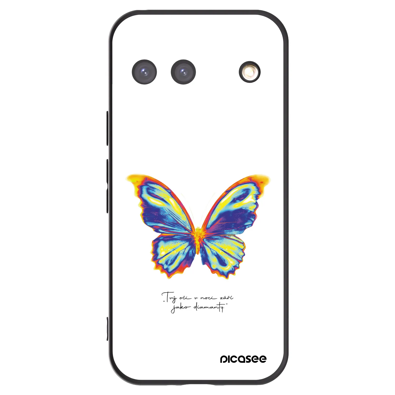 Picasee Μαύρη θήκη σιλικόνης για Google Pixel 9 - Diamanty White