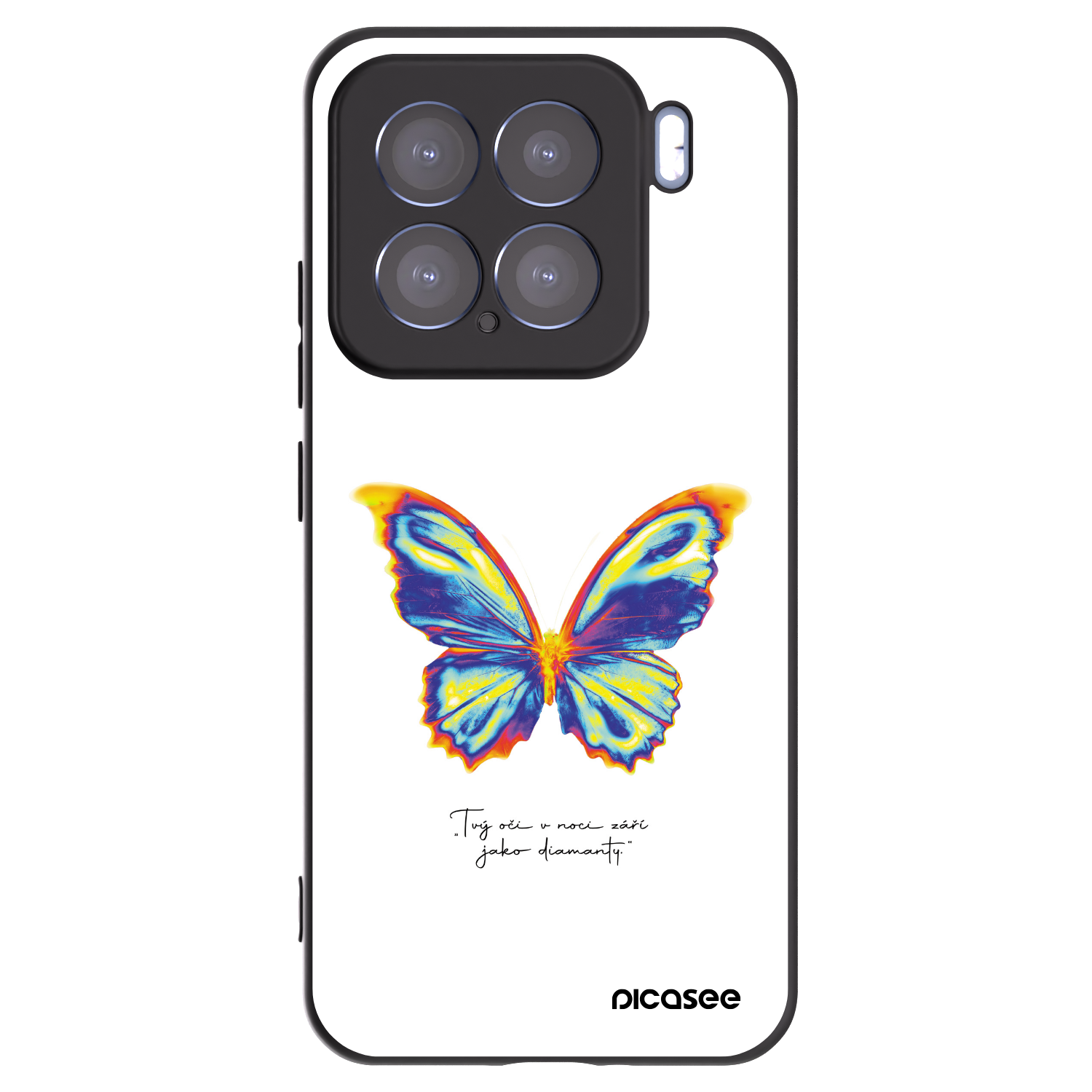 Picasee Μαύρη θήκη σιλικόνης για Xiaomi 15 - Diamanty White