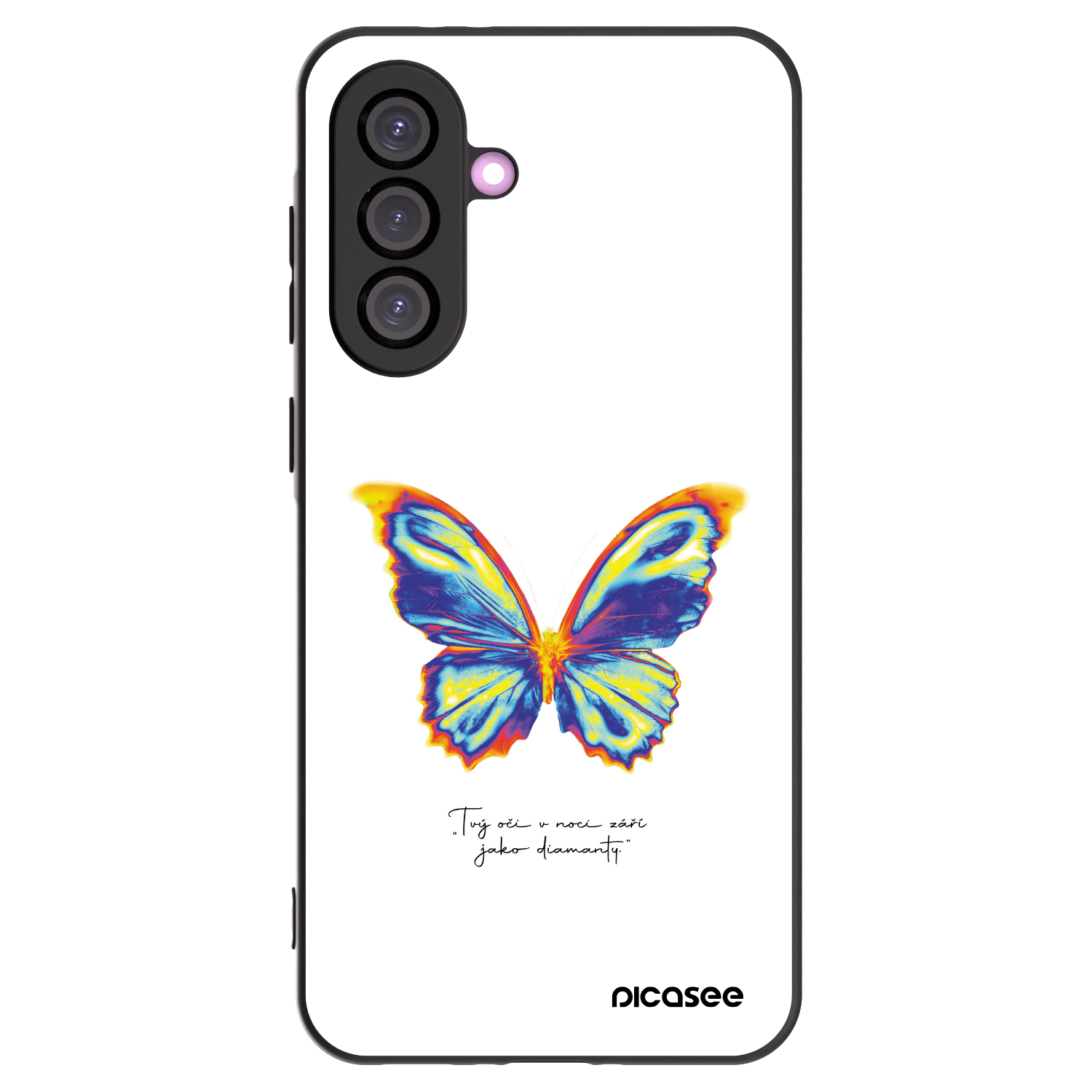 Picasee Μαύρη θήκη σιλικόνης για Samsung Galaxy A36 5G - Diamanty White