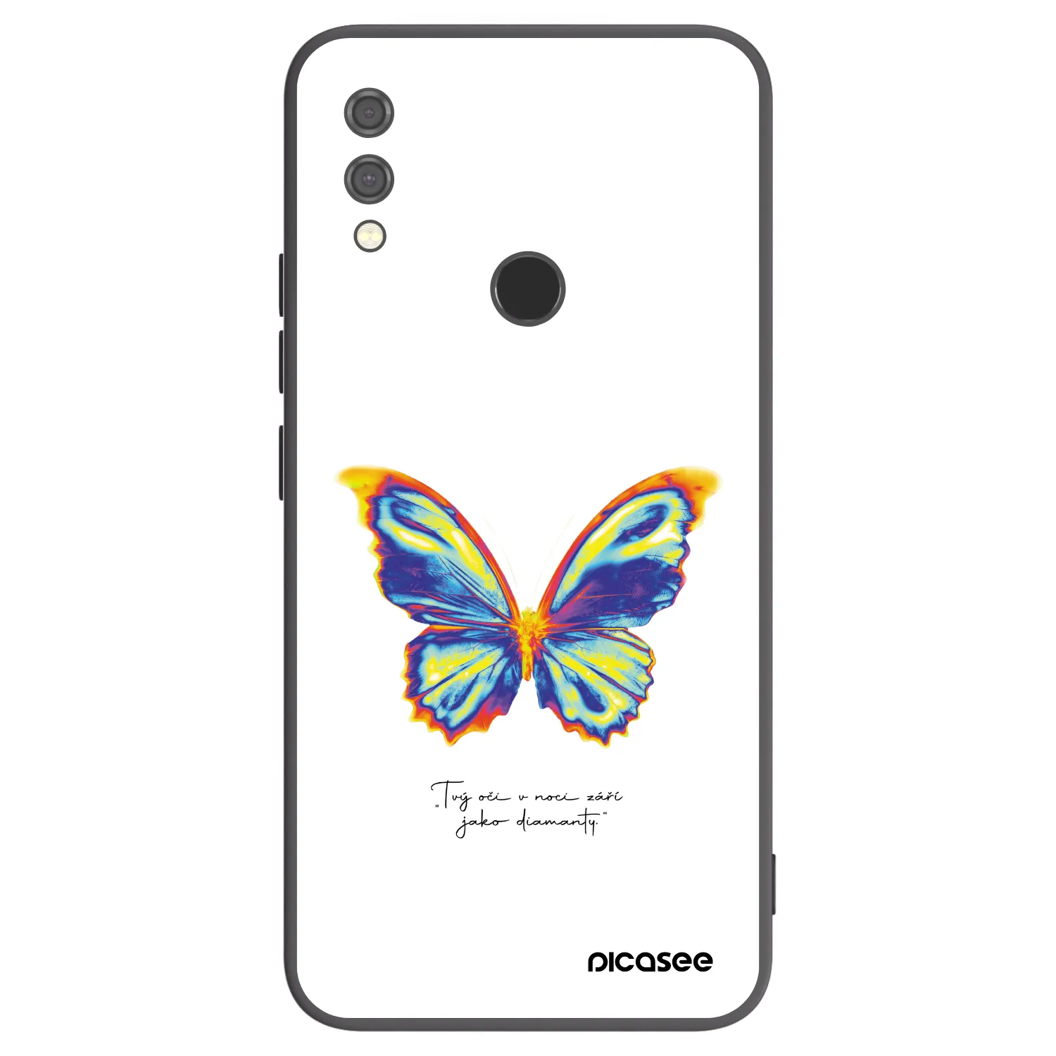 Picasee Μαύρη θήκη σιλικόνης για Xiaomi Redmi Note 7 - Diamanty White