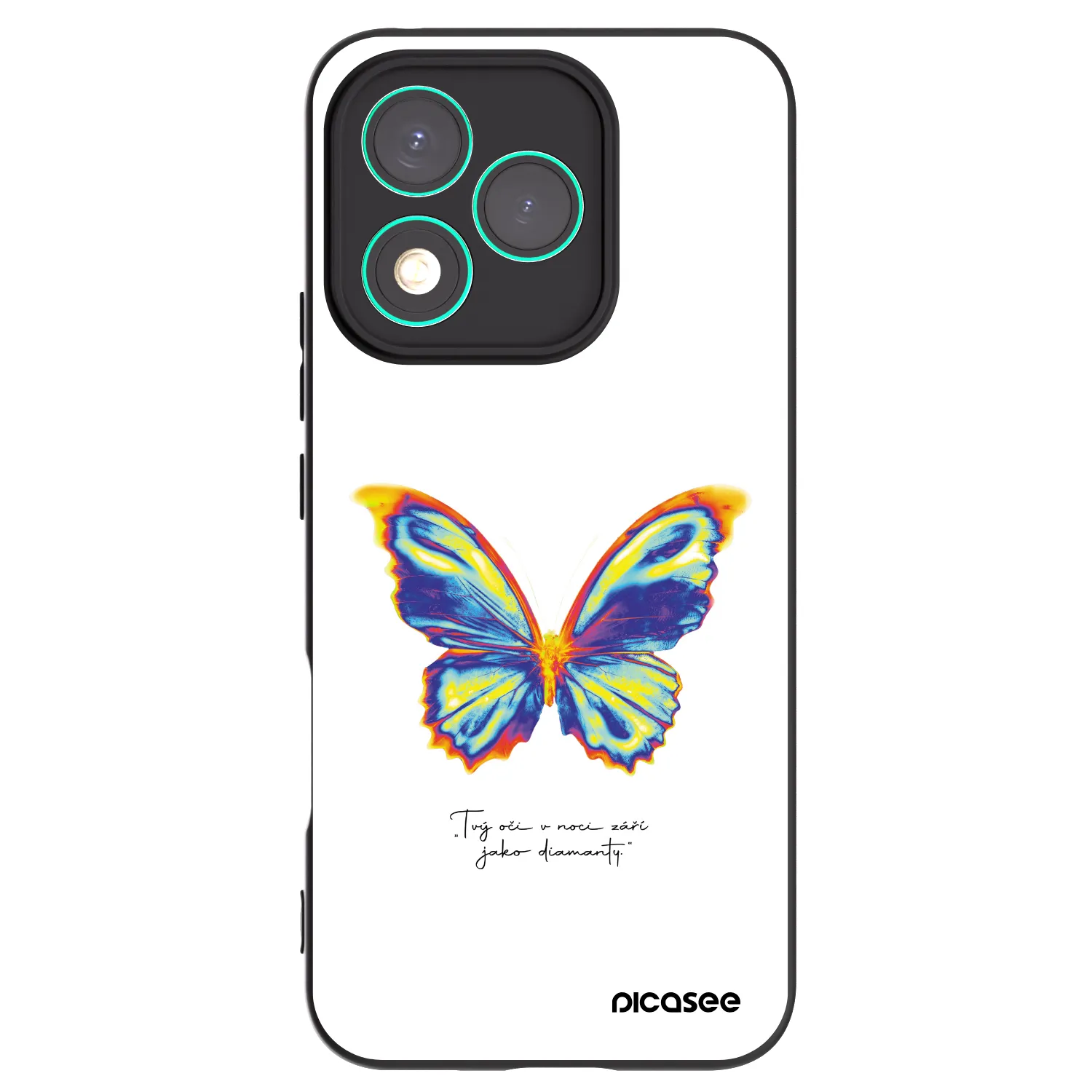 Picasee Μαύρη θήκη σιλικόνης για Honor 400 Lite 5G - Diamanty White