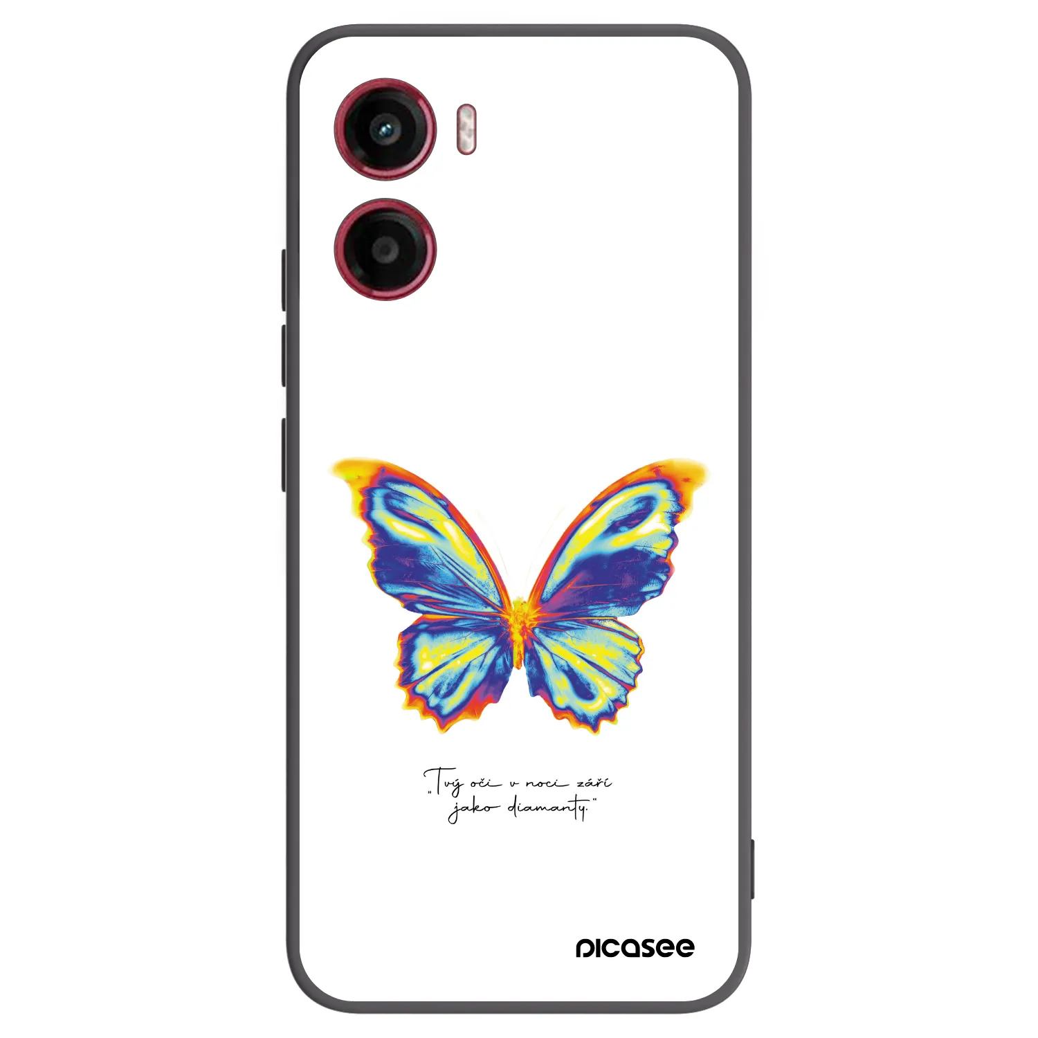 Picasee Μαύρη θήκη σιλικόνης για Motorola Moto G05 - Diamanty White
