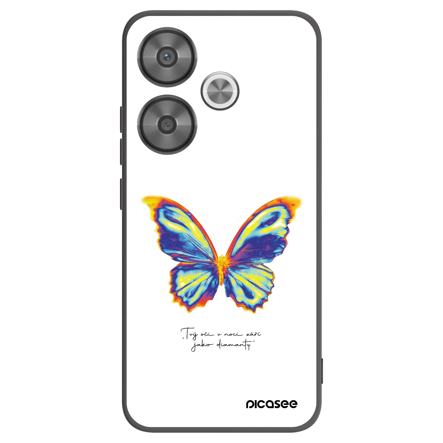 Picasee Μαύρη θήκη σιλικόνης για Xiaomi Poco F6 - Diamanty White