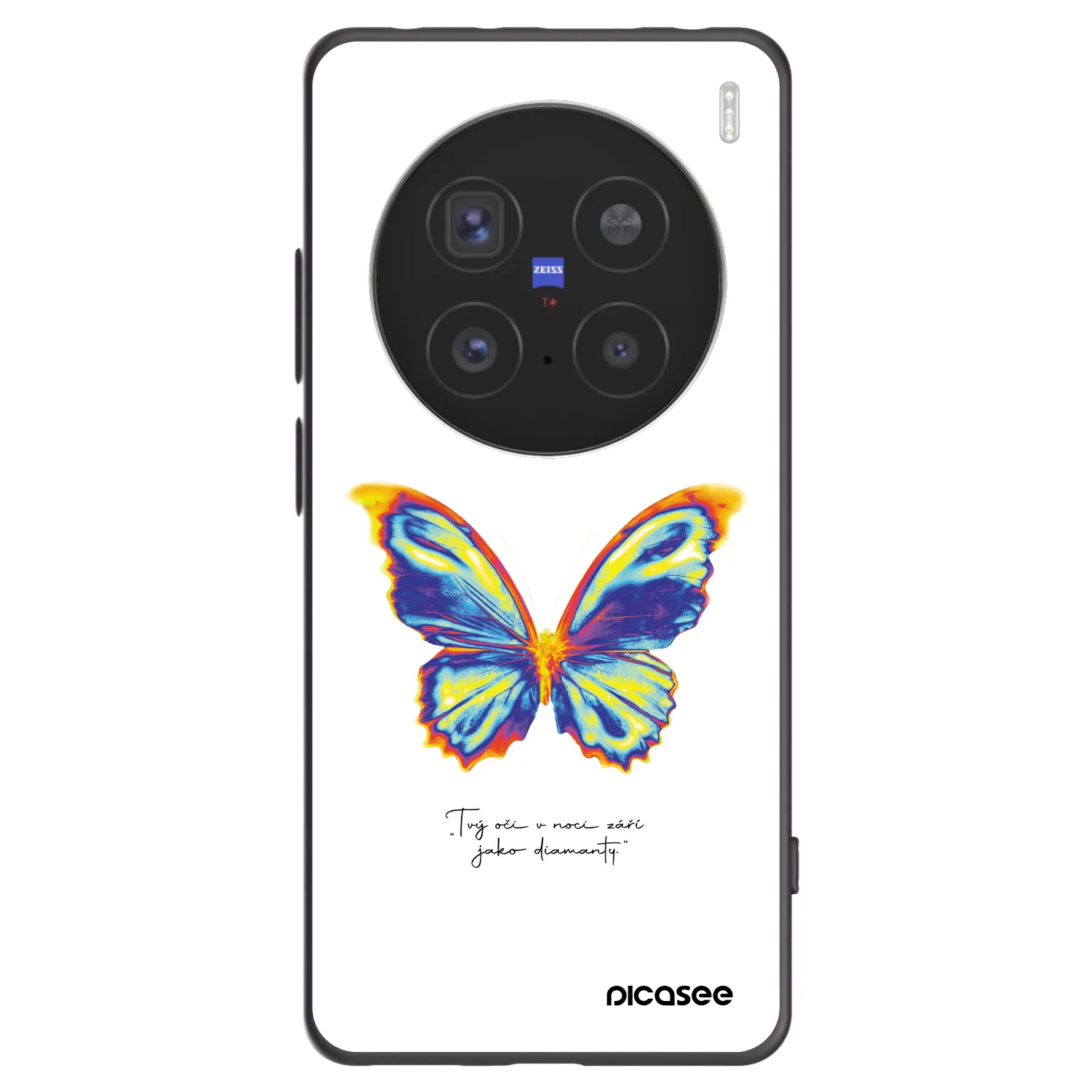 Picasee Μαύρη θήκη σιλικόνης για Vivo X200 Pro - Diamanty White