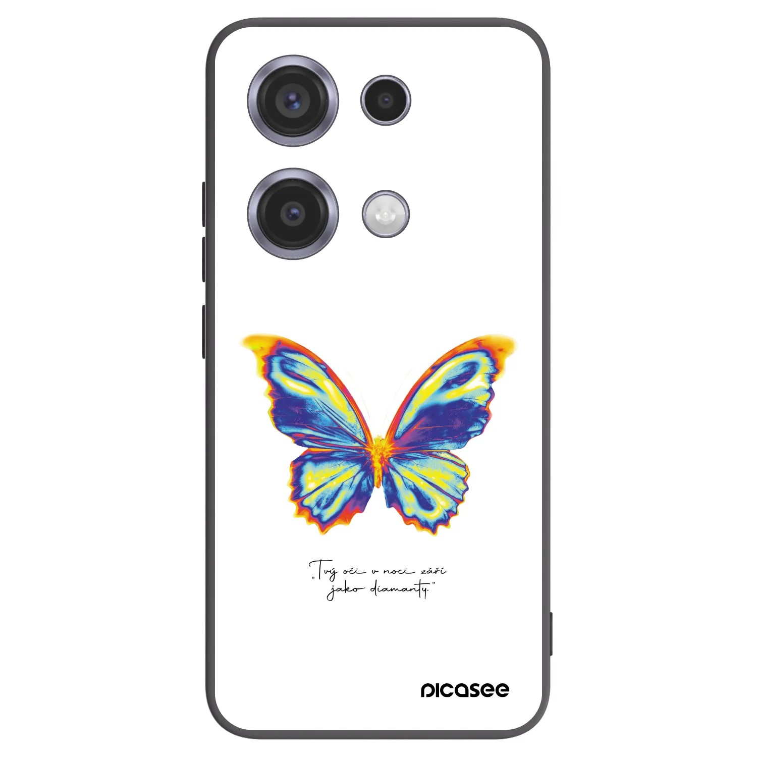 Picasee Μαύρη θήκη σιλικόνης για Xiaomi Redmi Note 14S - Diamanty White