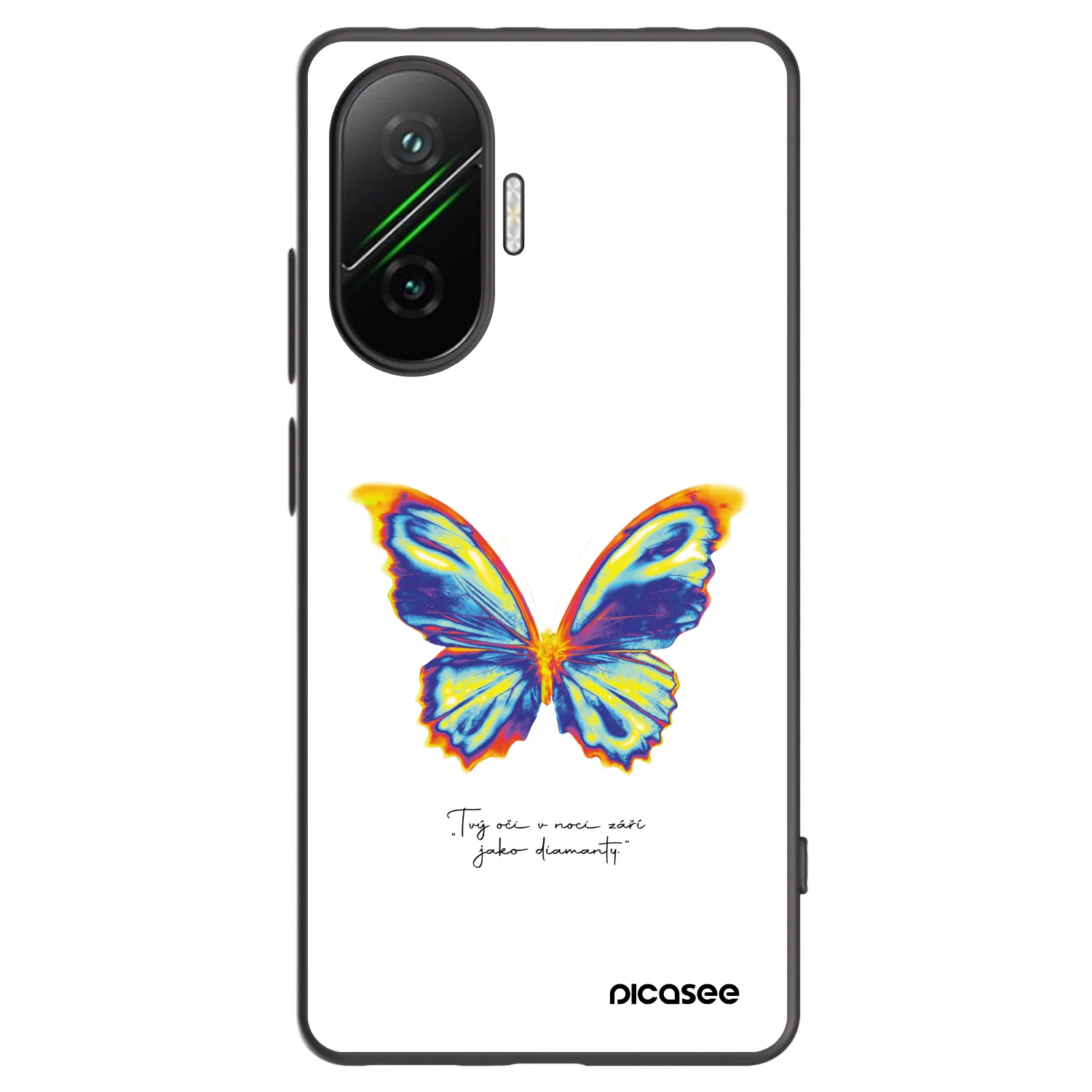 Picasee Μαύρη θήκη σιλικόνης για Xiaomi Poco F7 5G - Diamanty White