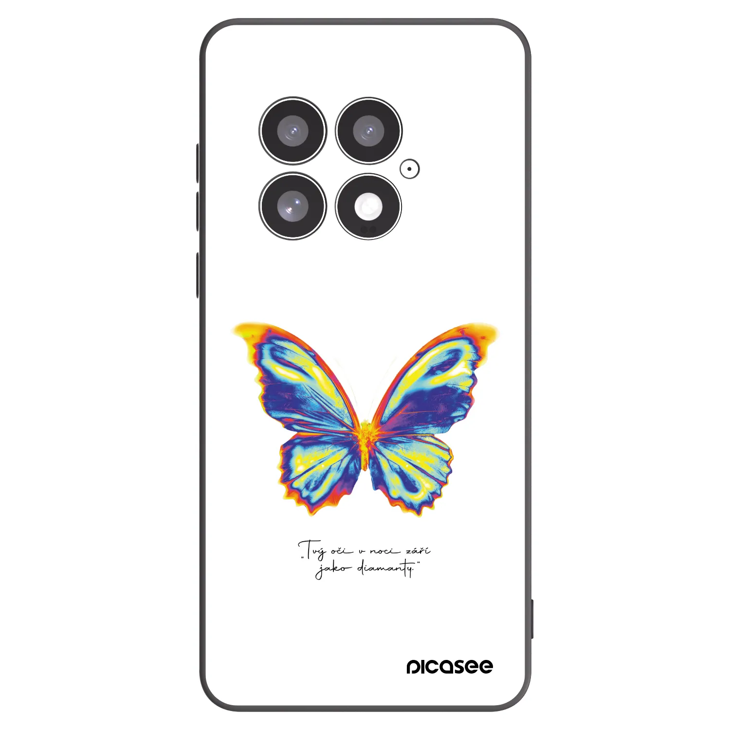 Picasee Μαύρη θήκη σιλικόνης για OnePlus 13 5G - Diamanty White