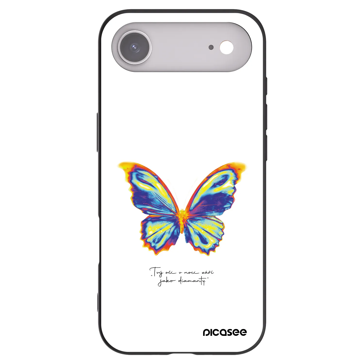 Picasee Μαύρη θήκη σιλικόνης για Apple iPhone Air - Diamanty White