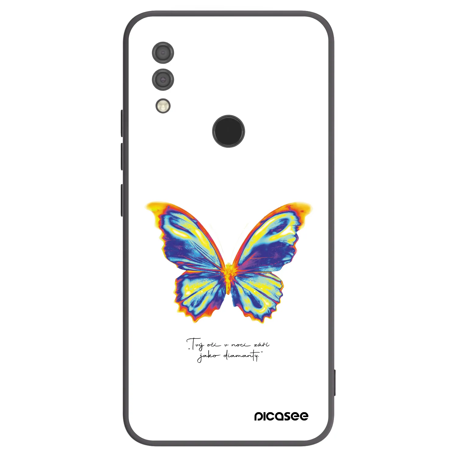 Picasee Μαύρη θήκη σιλικόνης για Xiaomi Redmi 7 - Diamanty White