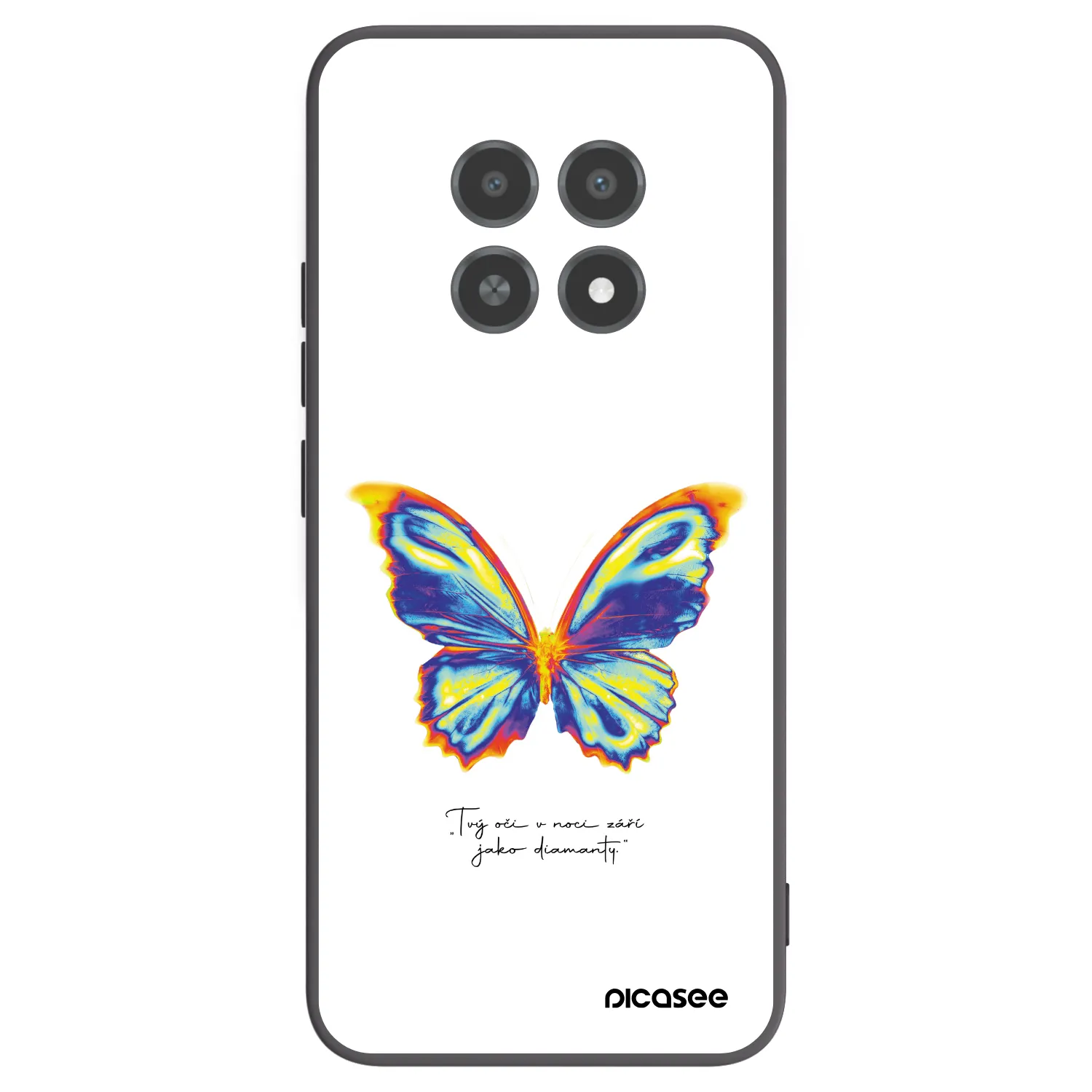 Picasee Μαύρη θήκη σιλικόνης για Realme 12X - Diamanty White