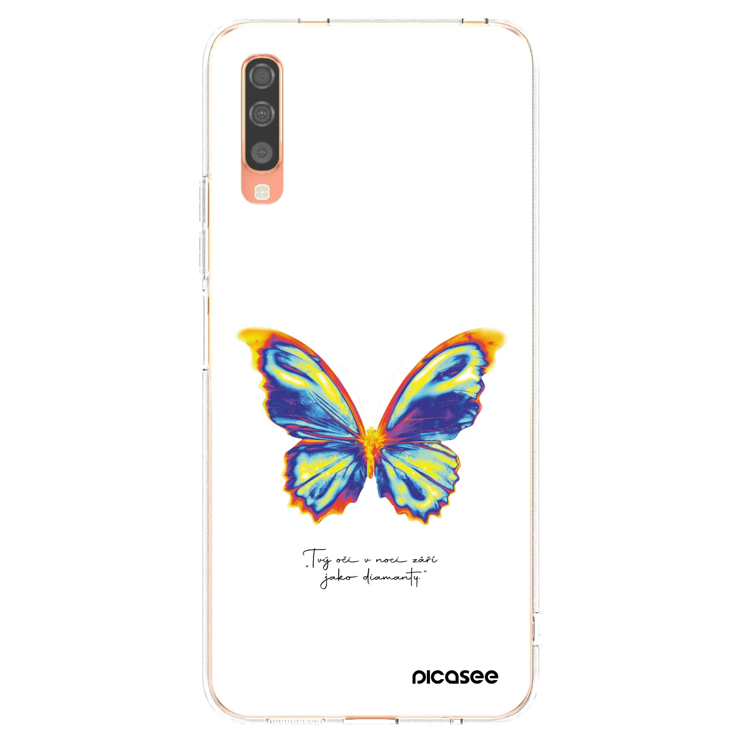 Picasee διαφανής θήκη σιλικόνης Samsung Galaxy A70 A705F - Diamanty White