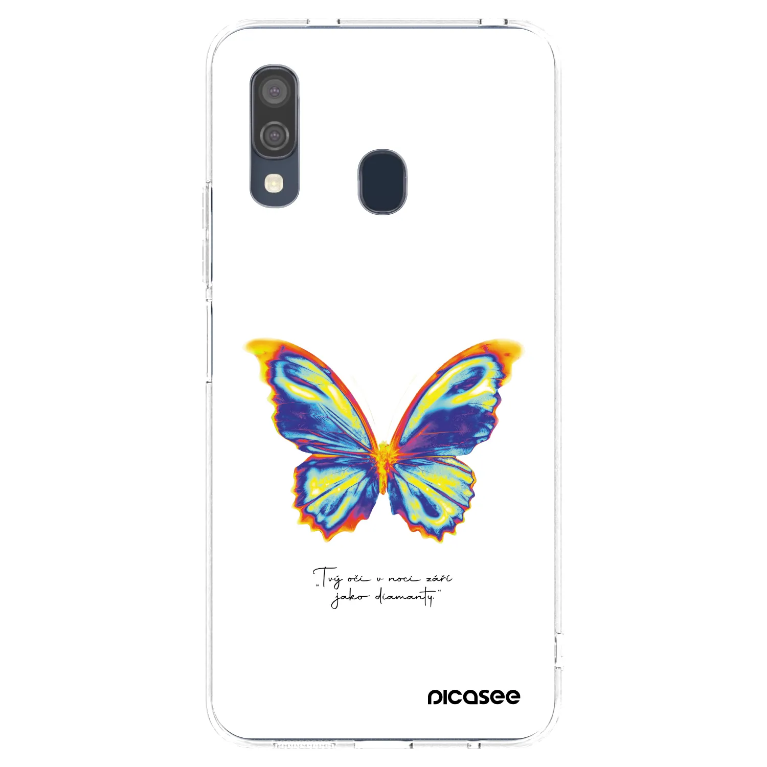 Picasee διαφανής θήκη σιλικόνης Samsung Galaxy A40 A405F - Diamanty White