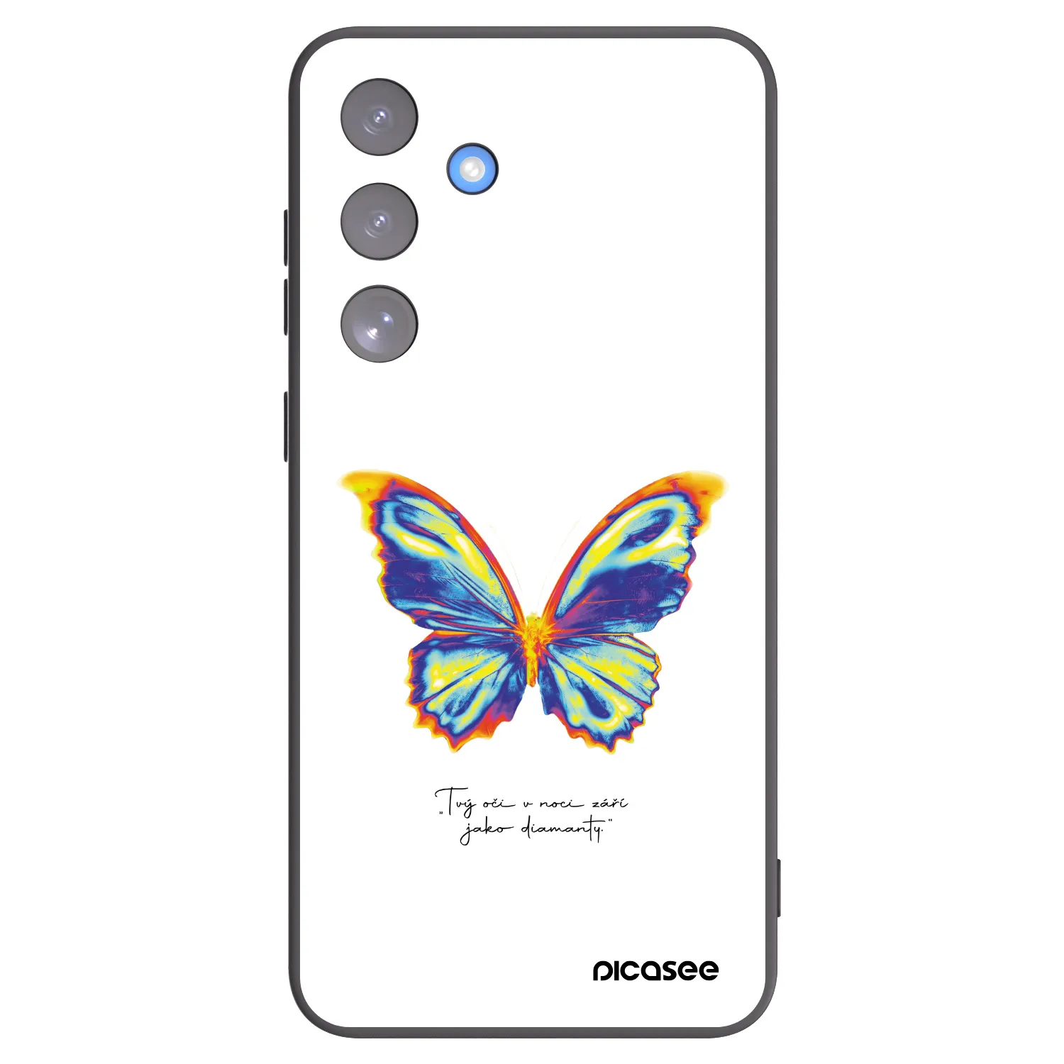 Picasee Μαύρη θήκη σιλικόνης για Samsung Galaxy S25 FE 5G - Diamanty White