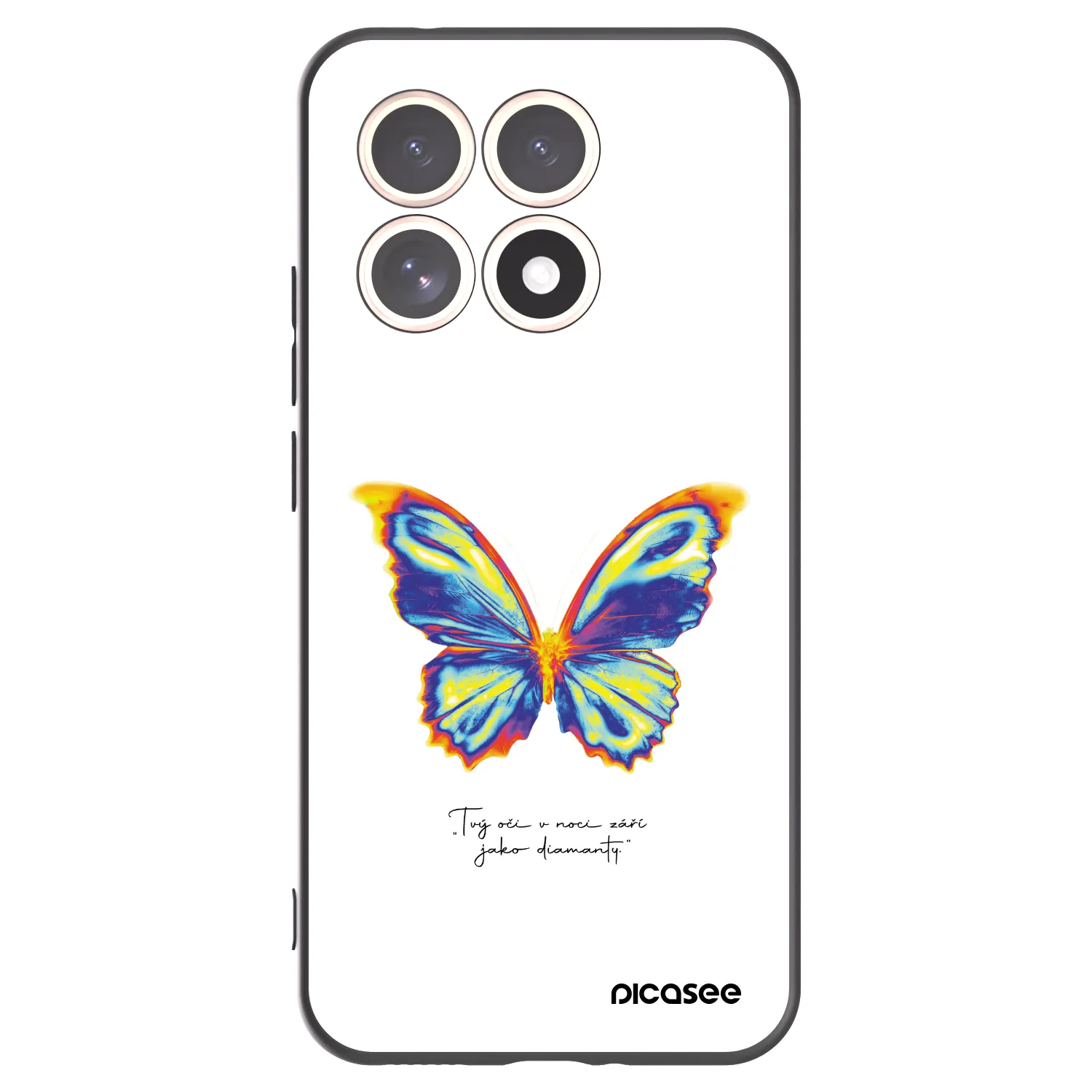 Picasee Μαύρη θήκη σιλικόνης για Xiaomi 15T - Diamanty White
