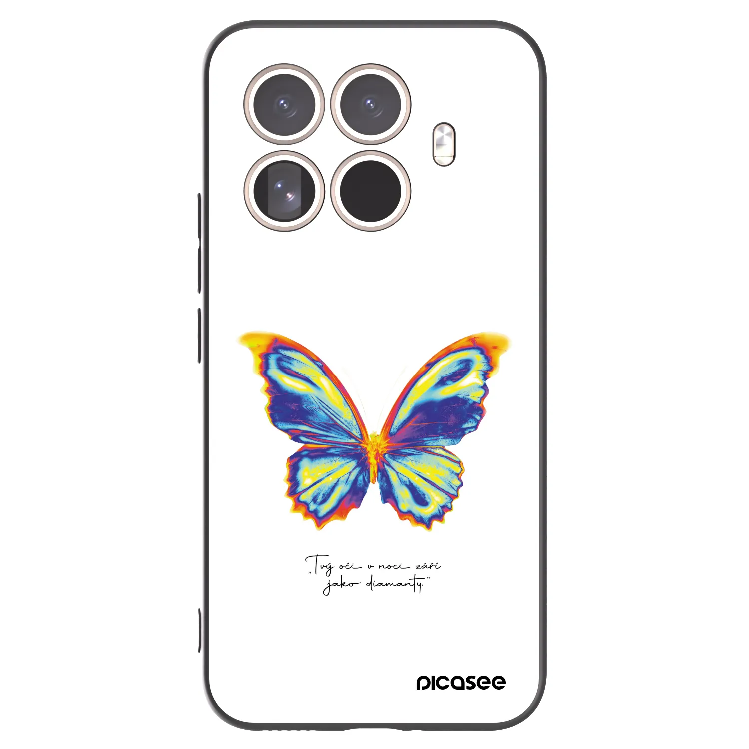 Picasee Μαύρη θήκη σιλικόνης για Xiaomi 15T Pro - Diamanty White