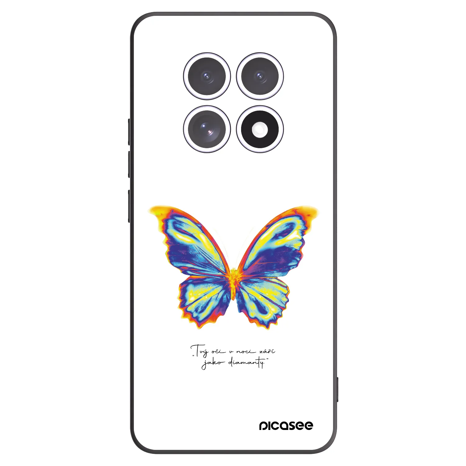 Picasee Μαύρη θήκη σιλικόνης για Xiaomi Redmi Note 15 - Diamanty White