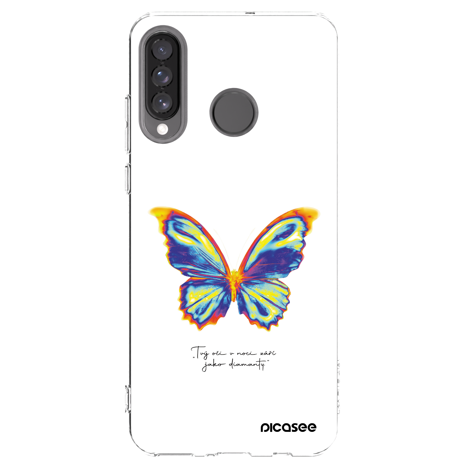 Picasee διαφανής θήκη σιλικόνης Huawei P30 Lite - Diamanty White