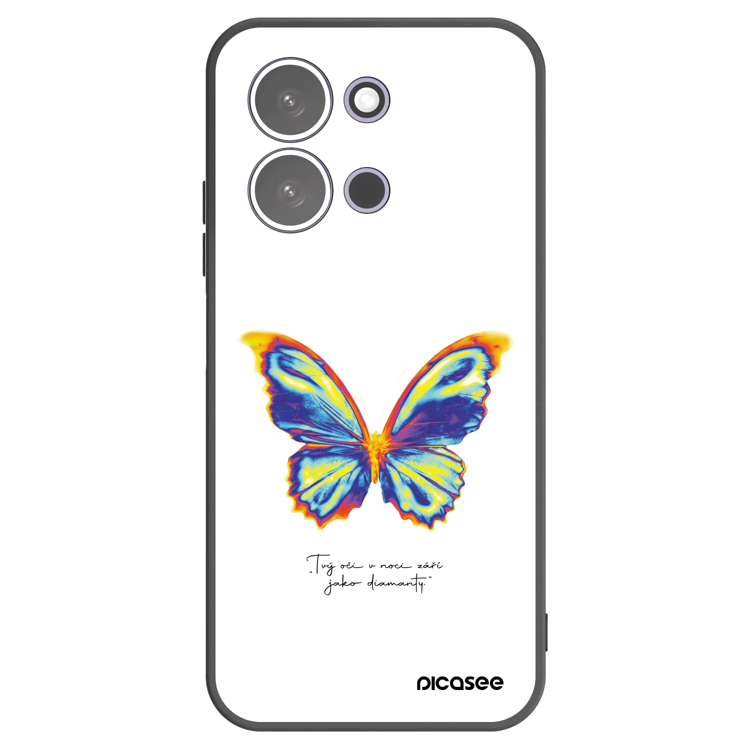 Picasee Μαύρη θήκη σιλικόνης για Xiaomi Redmi 15C 5G - Diamanty White