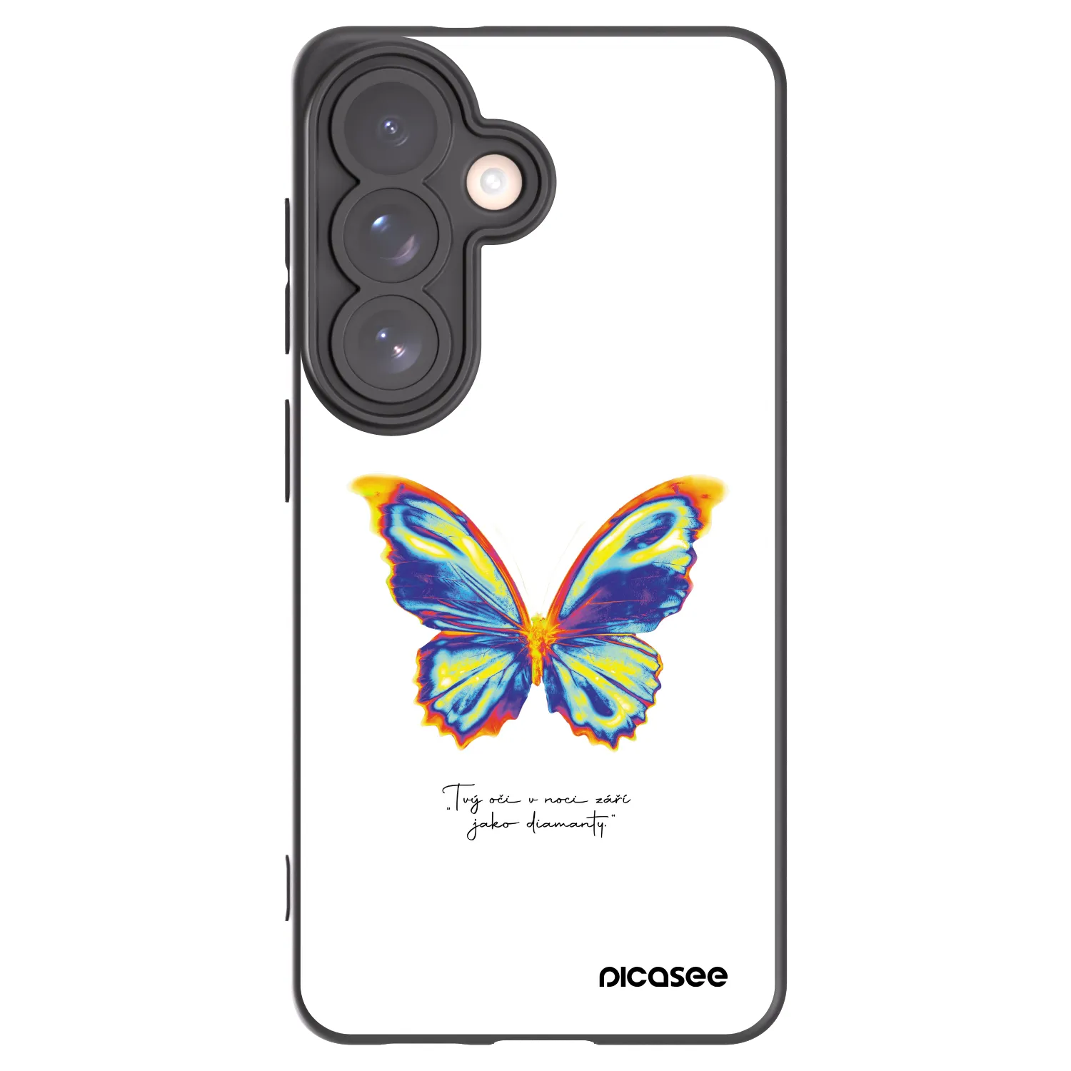 Picasee Μαύρη θήκη σιλικόνης για Samsung Galaxy S26 - Diamanty White