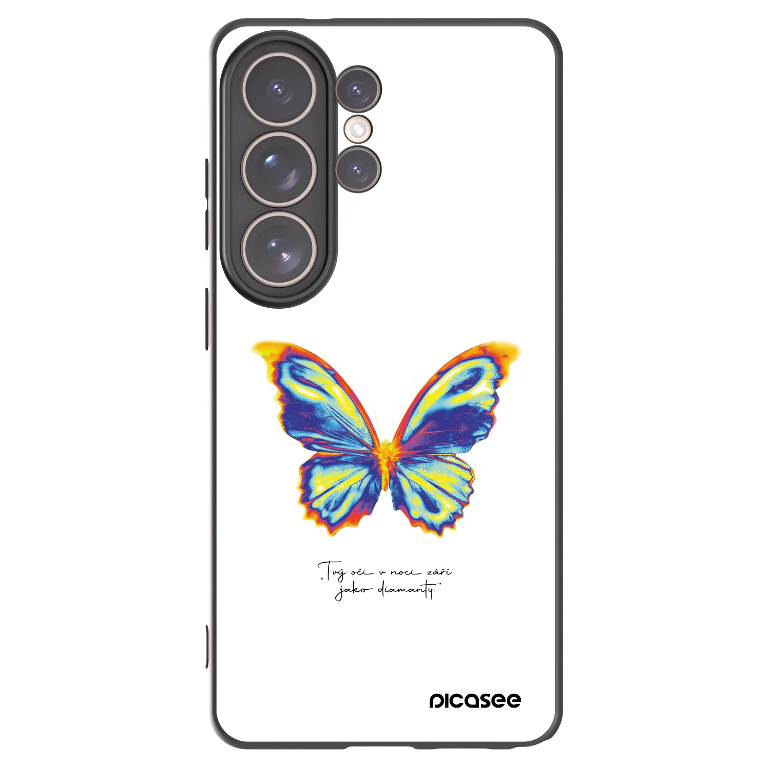 Picasee Μαύρη θήκη σιλικόνης για Samsung Galaxy S26 Ultra - Diamanty White