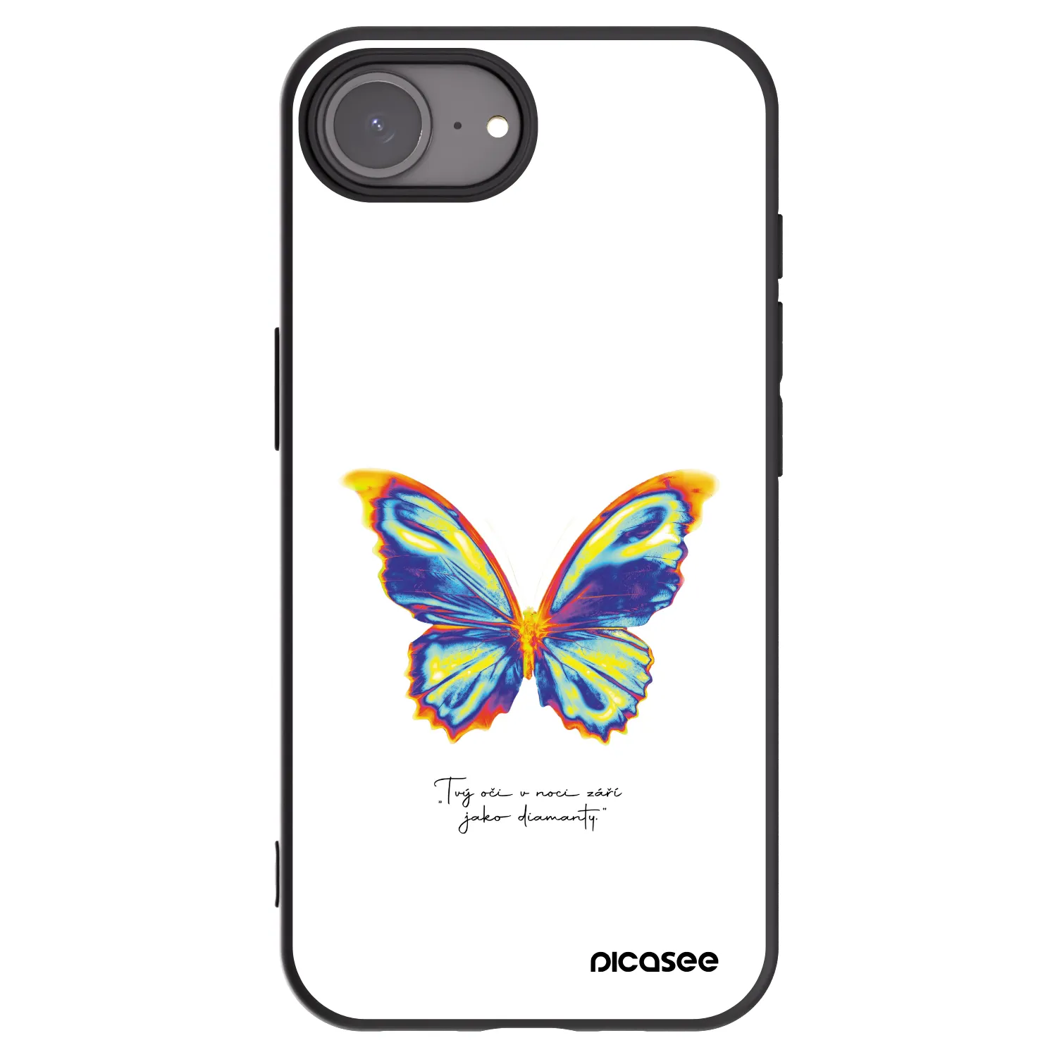 Picasee Μαύρη θήκη σιλικόνης για Apple iPhone 17e - Diamanty White