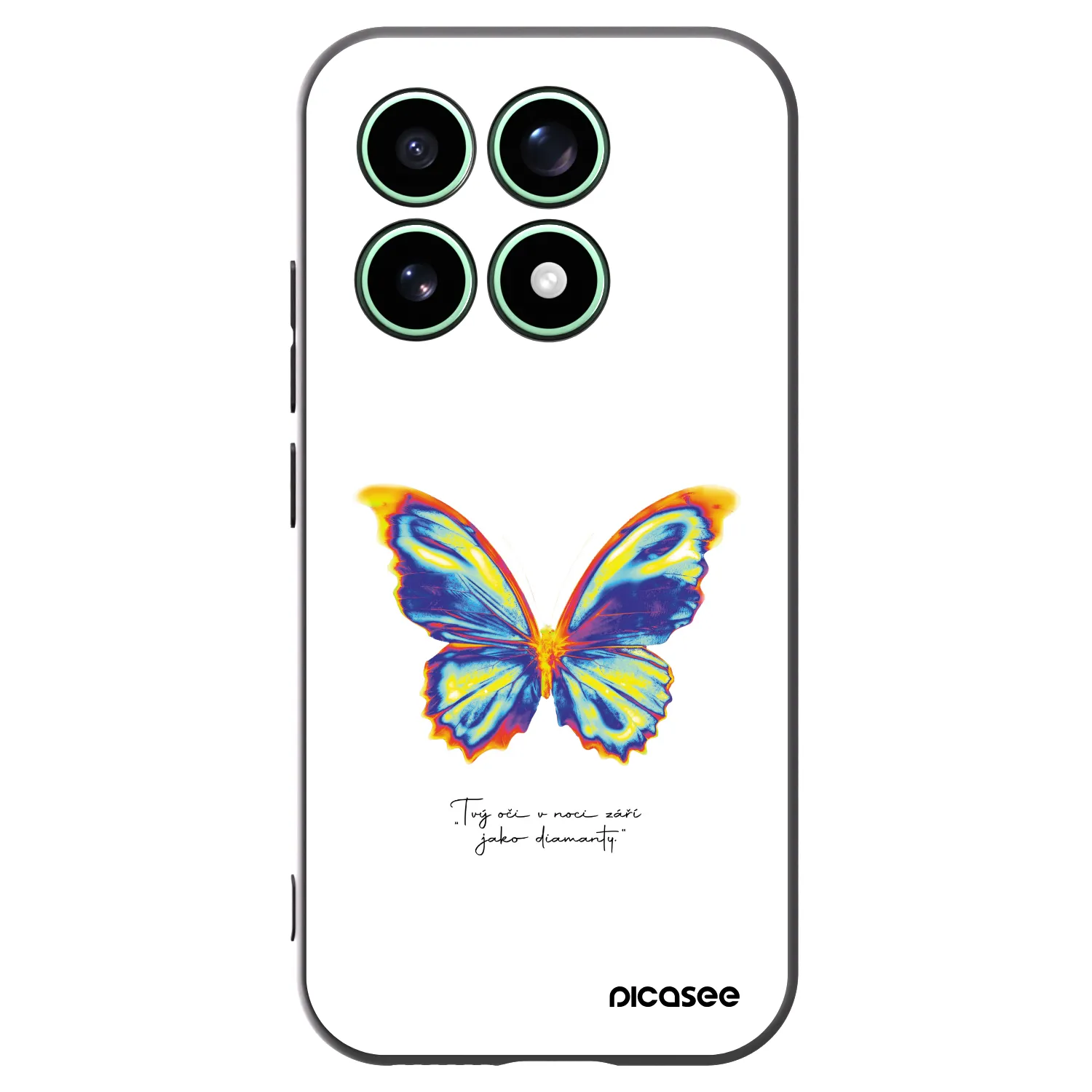 Picasee Μαύρη θήκη σιλικόνης για Xiaomi 17 - Diamanty White