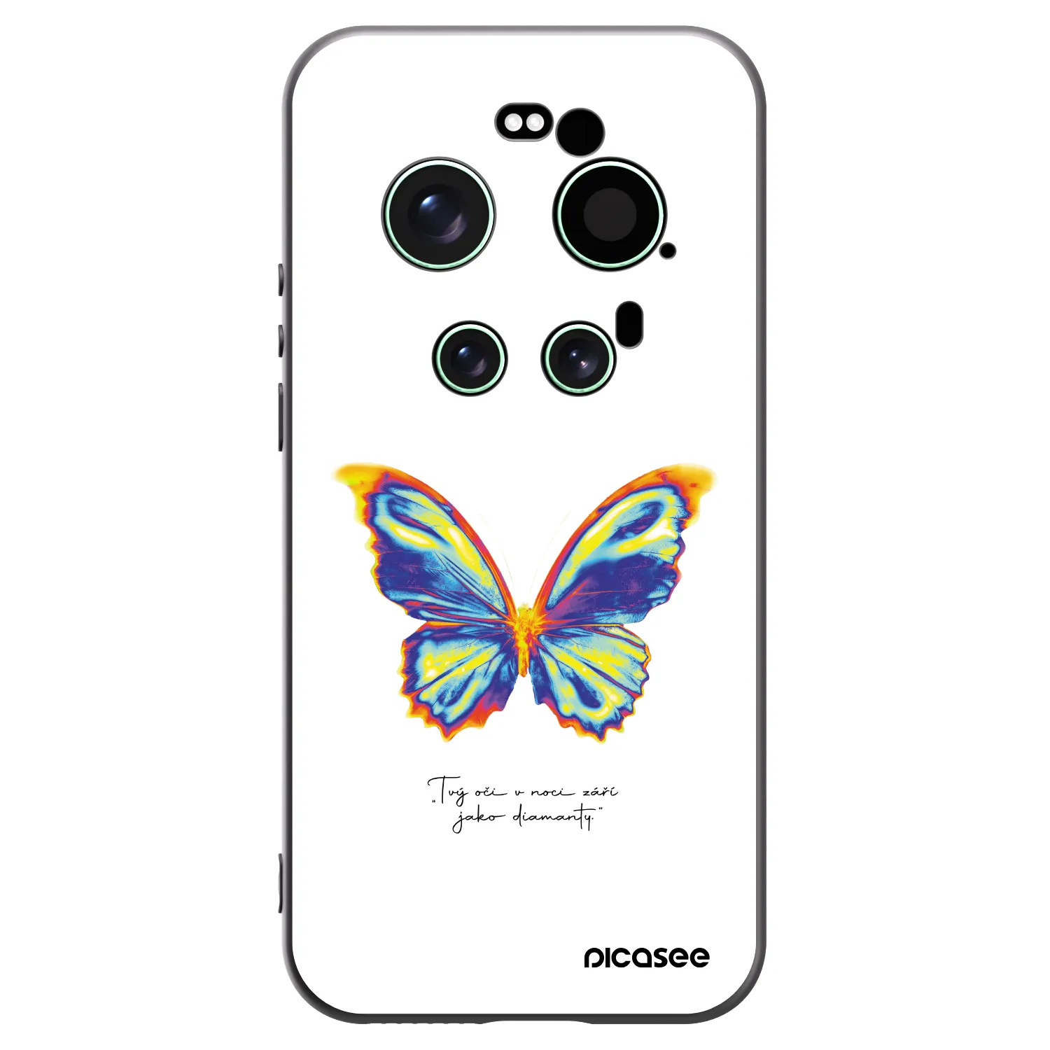 Picasee Μαύρη θήκη σιλικόνης για Xiaomi 17 Ultra - Diamanty White