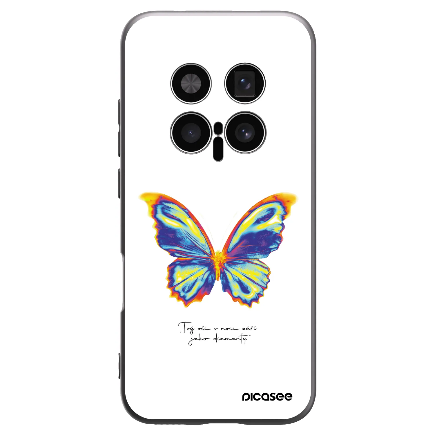 Picasee Μαύρη θήκη σιλικόνης για Honor Magic8 Pro 5G - Diamanty White