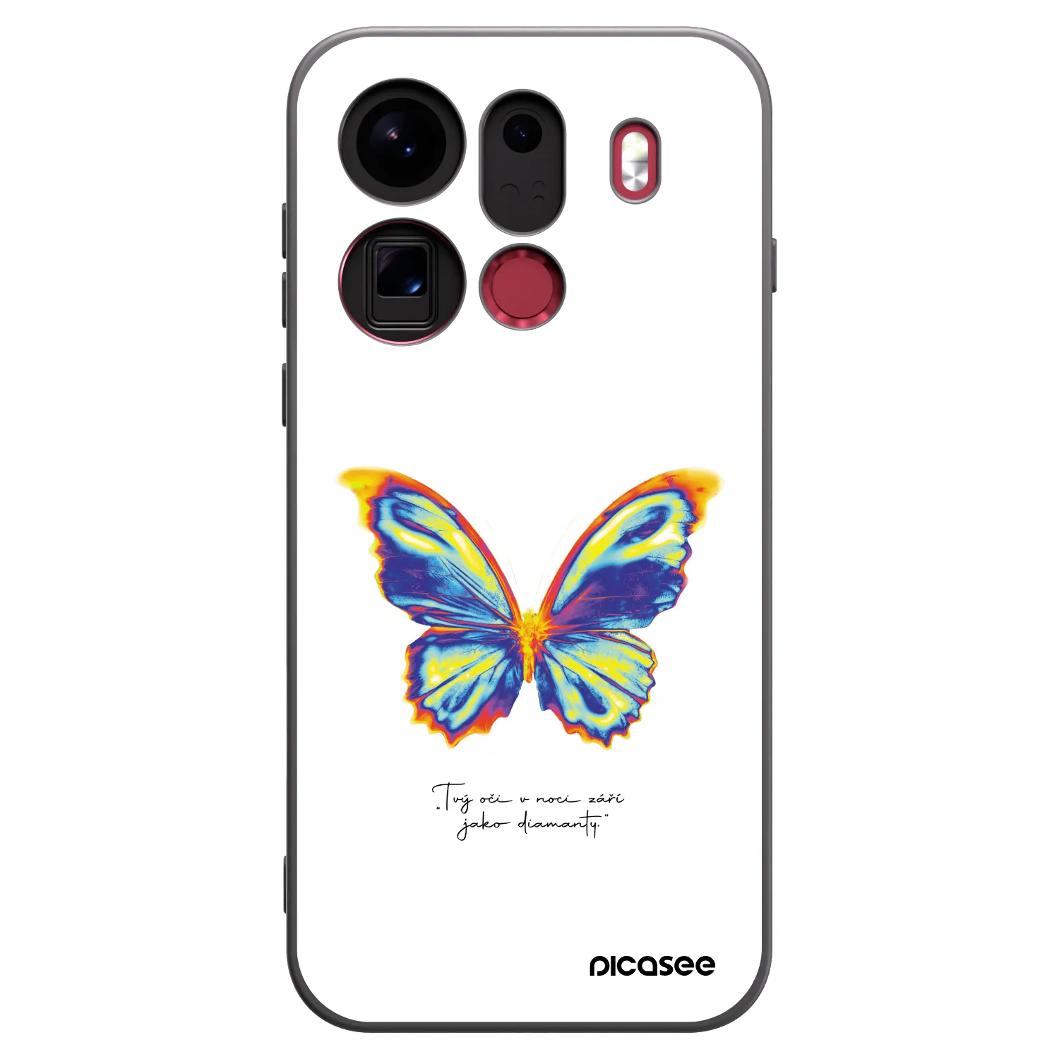 Picasee Μαύρη θήκη σιλικόνης για OPPO Find X9 Pro - Diamanty White