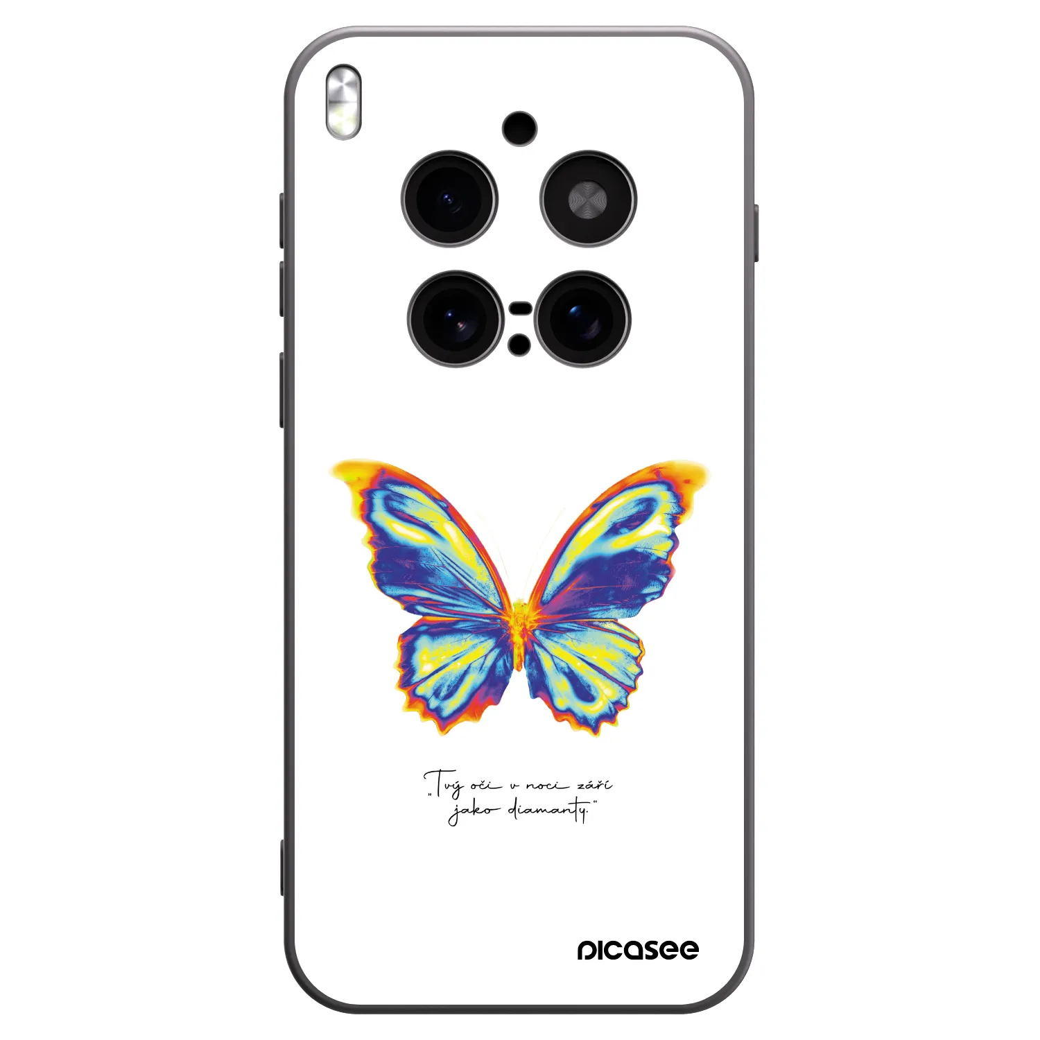 Picasee Μαύρη θήκη σιλικόνης για Vivo X300 Pro - Diamanty White